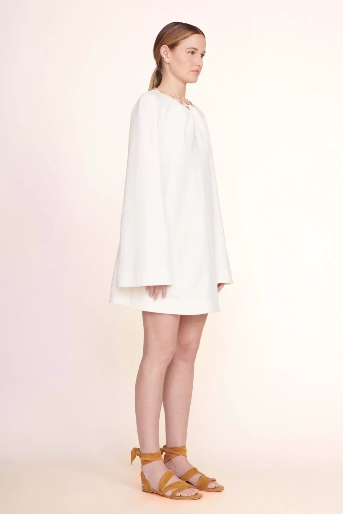 CLOTHING STAUD -AMANDA DRESS - IVORY