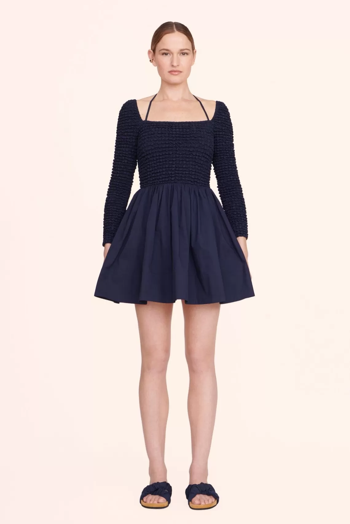 CLOTHING STAUD -CASSIDY DRESS - NAVY