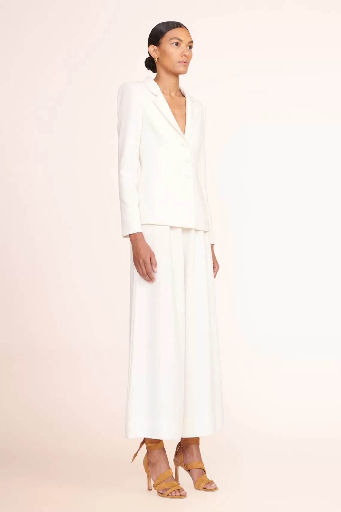 BRIDE STAUD Bridal Dresses-CROPPED CALEB PANT - IVORY