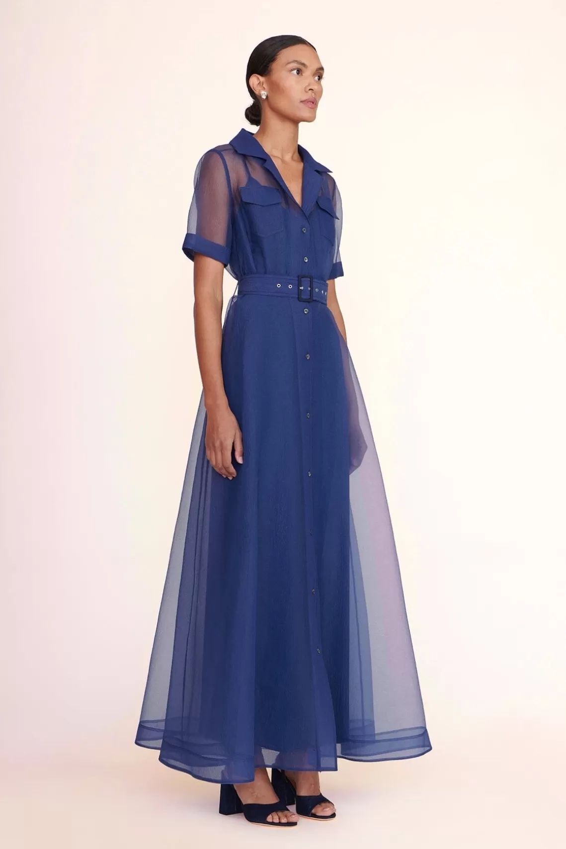 CLOTHING STAUD -MILLIE DRESS ORGANZA - NAVY