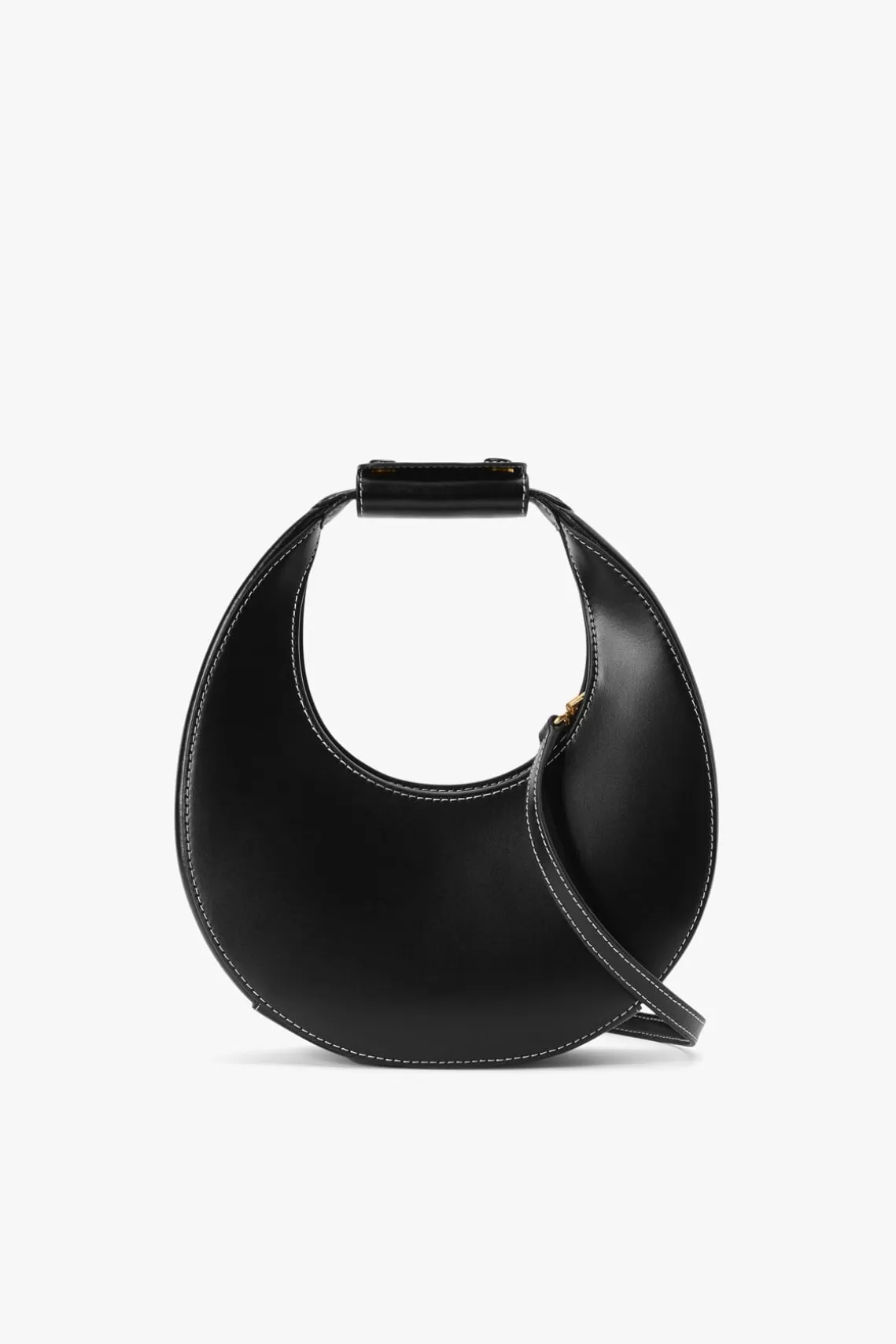 HANDBAGS STAUD -MINI MOON BAG - BLACK