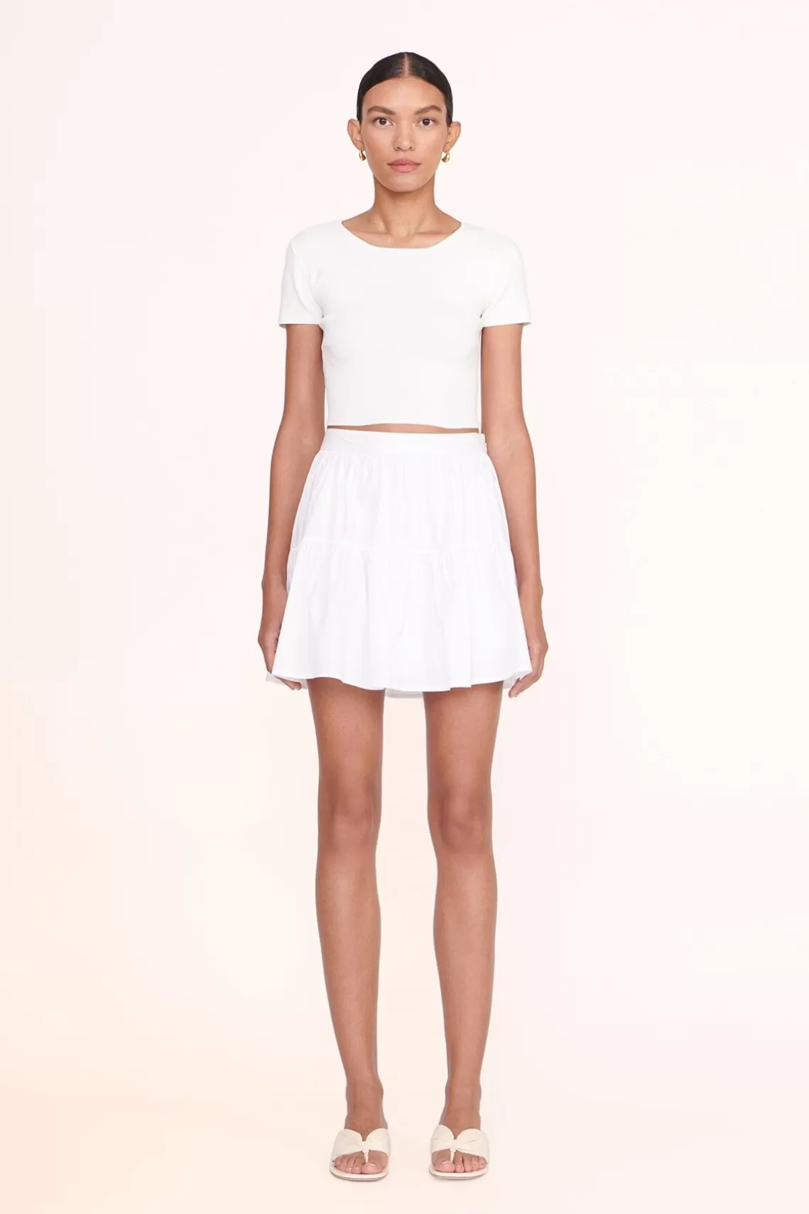 CLOTHING STAUD -MINI SEA SKIRT - WHITE