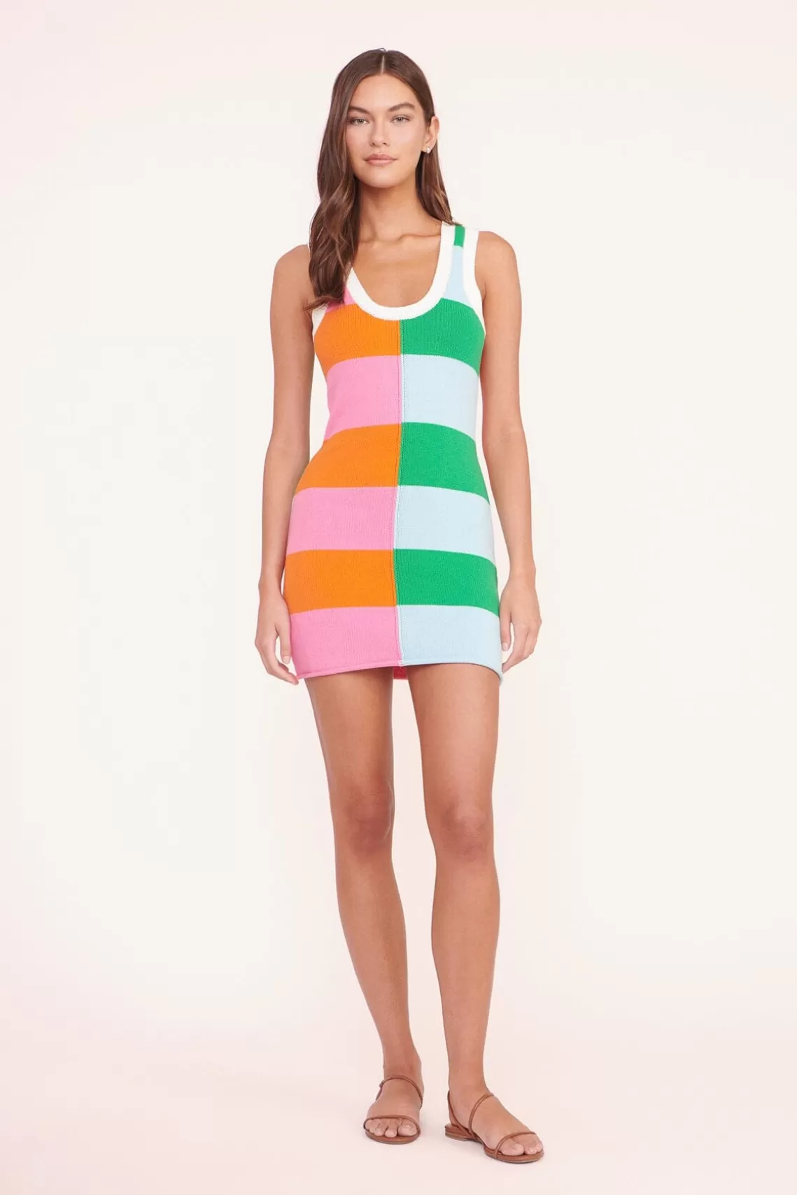 CLOTHING STAUD -MINI SEASHORE DRESS - MULTI RUGBY STRIPE