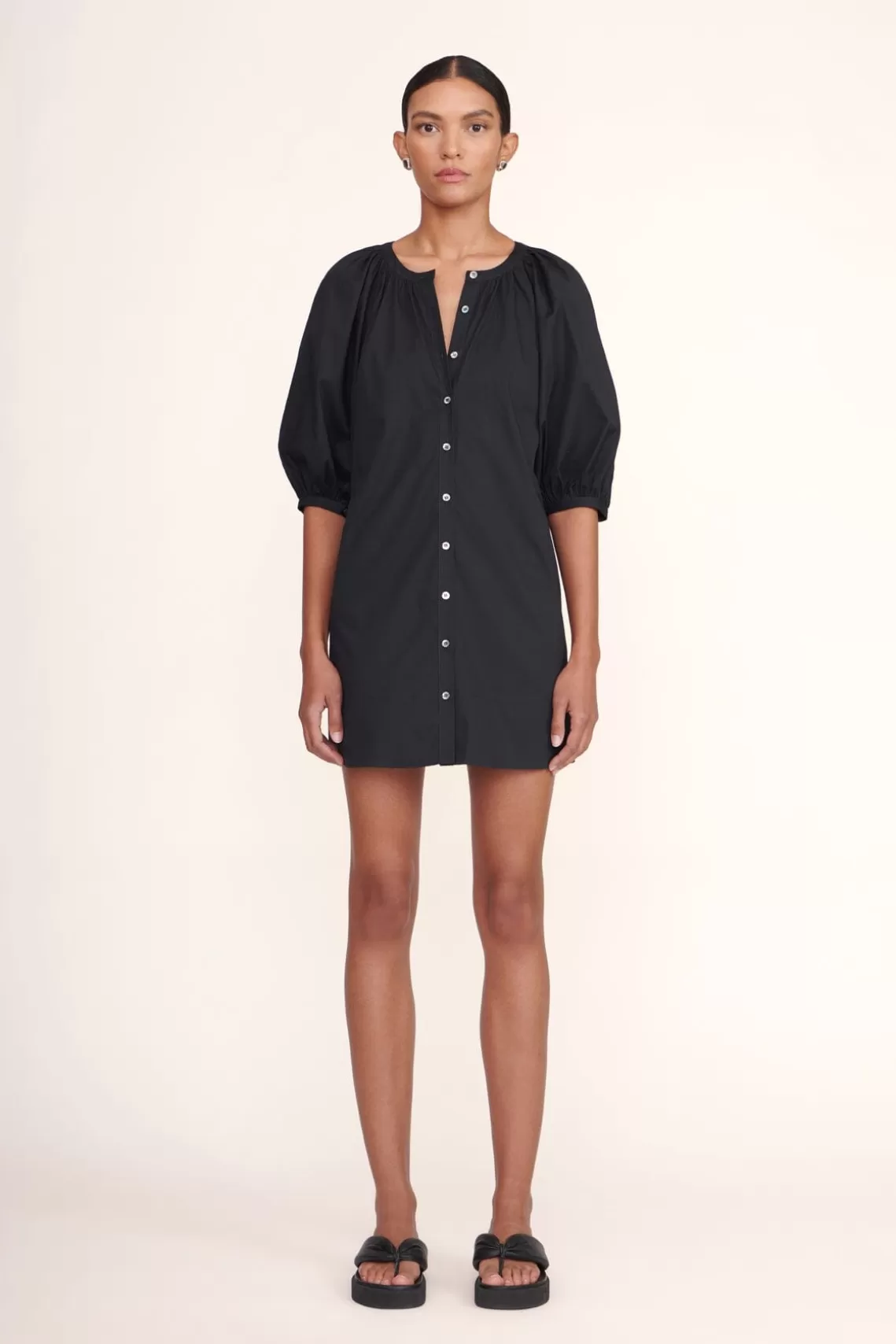 CLOTHING STAUD -MINI VINCENT DRESS - BLACK