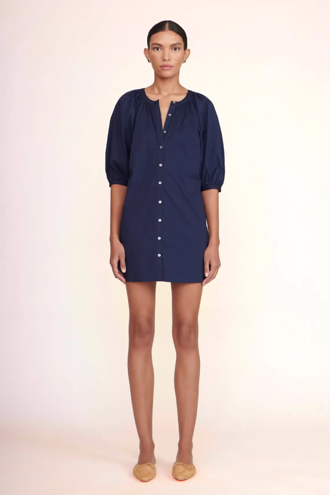 CLOTHING STAUD -MINI VINCENT DRESS - NAVY