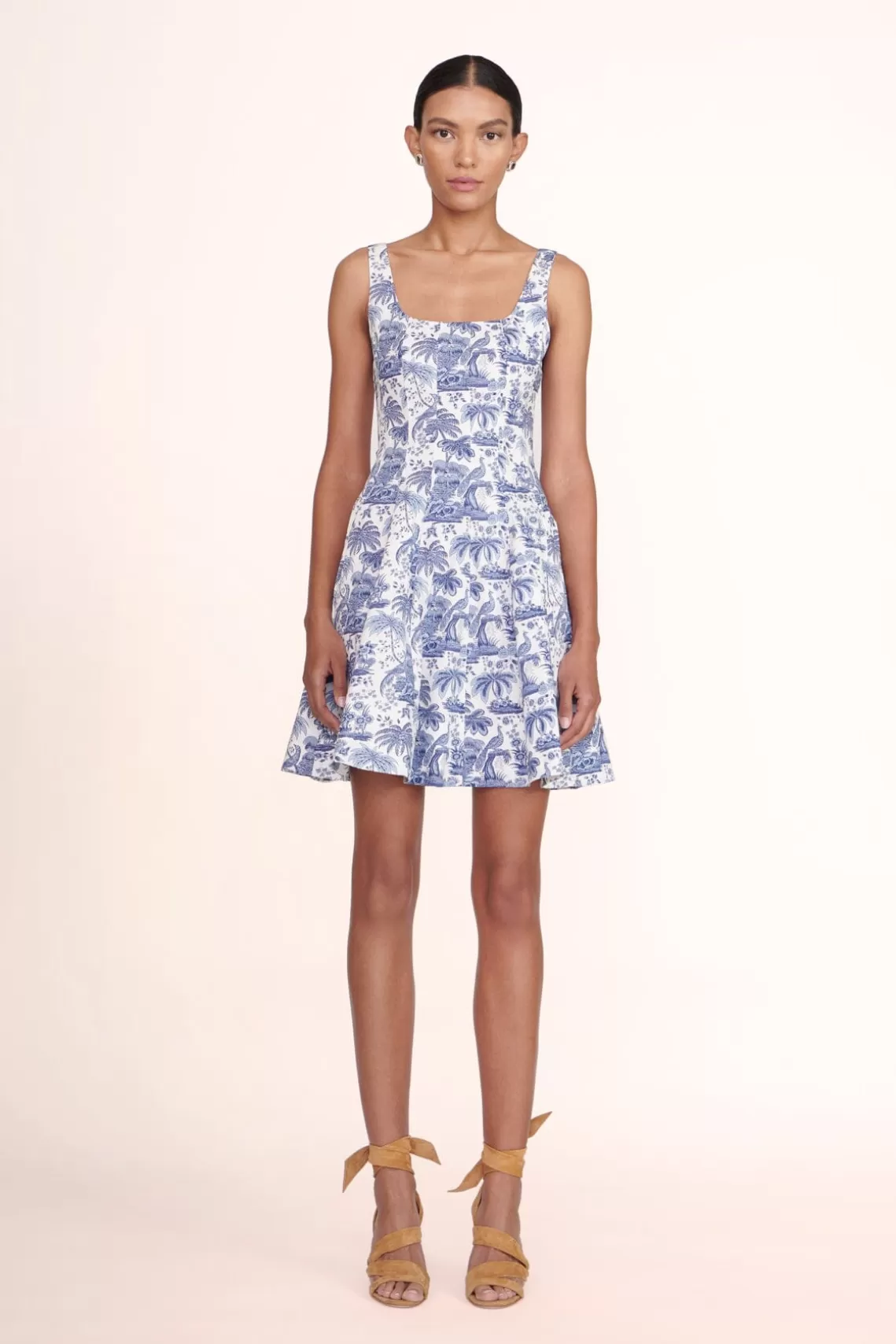 CLOTHING STAUD -MINI WELLS DRESS - BLUE TOILE