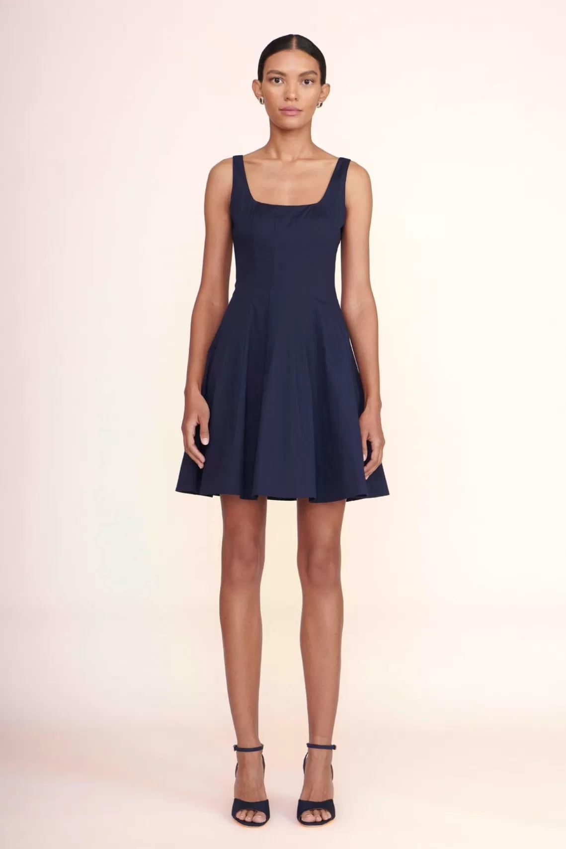 CLOTHING STAUD -MINI WELLS DRESS - NAVY