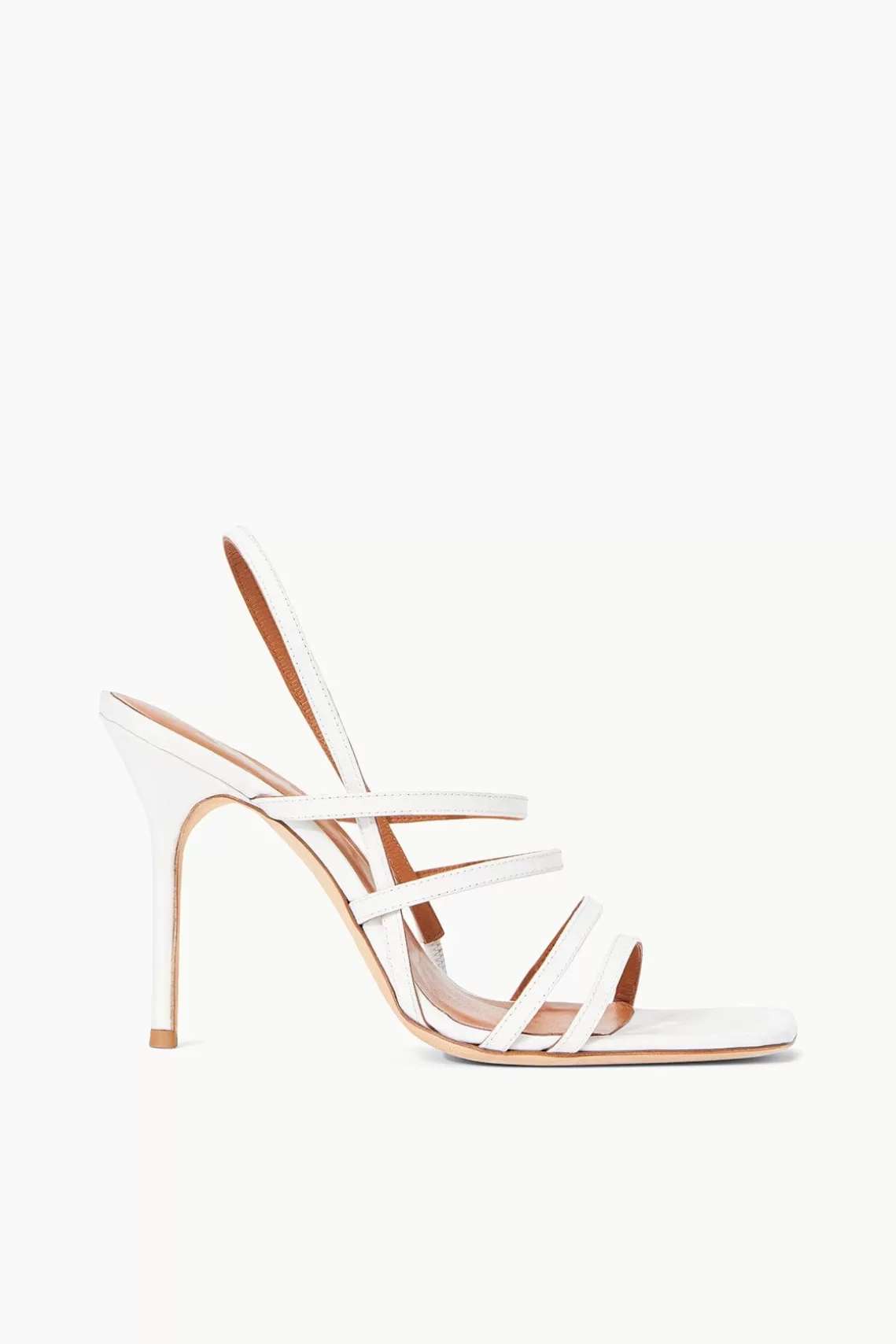 SHOES STAUD - ANISE HEEL SATIN WHITE