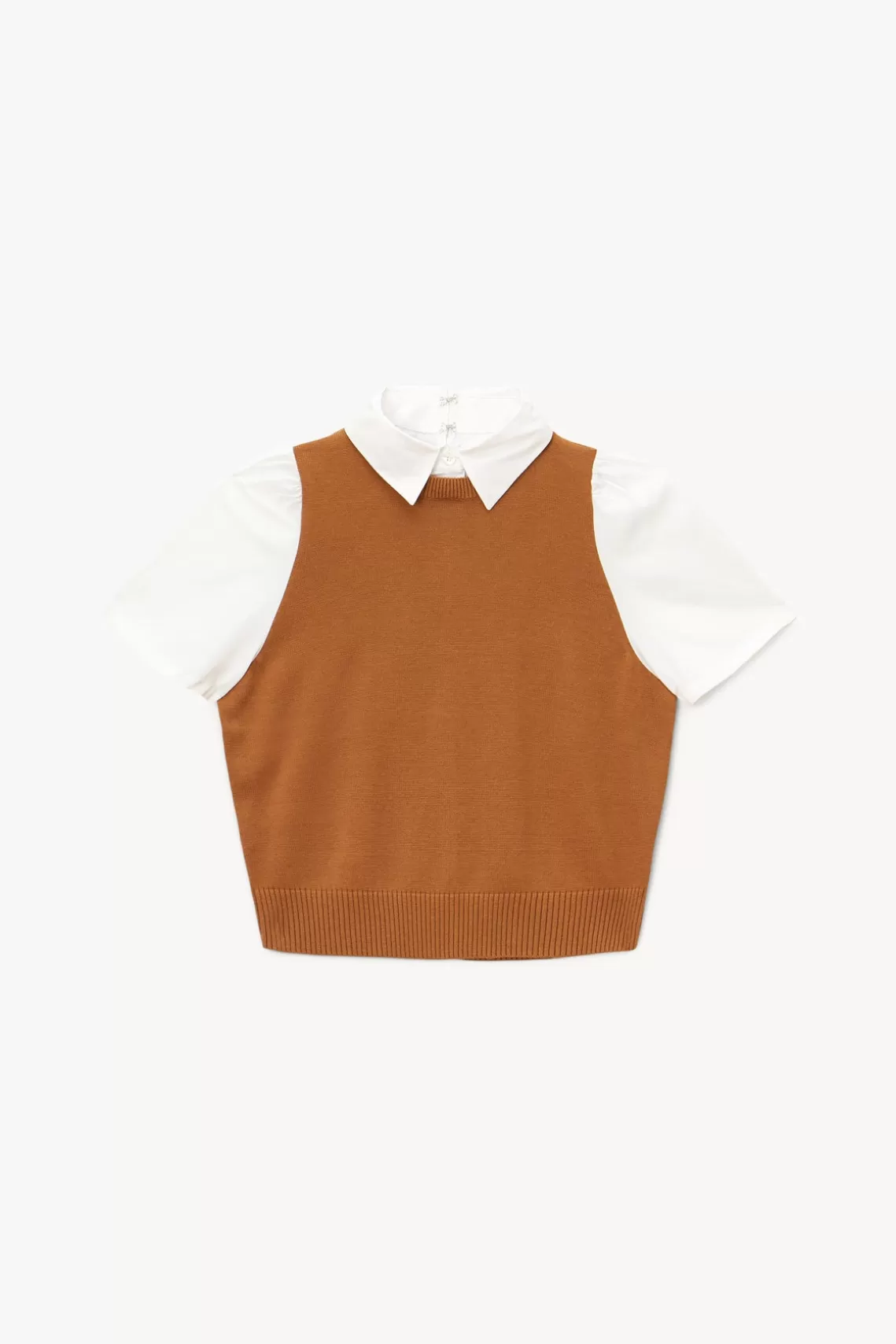 CLOTHING STAUD - ARYA TOP TAN WHITE