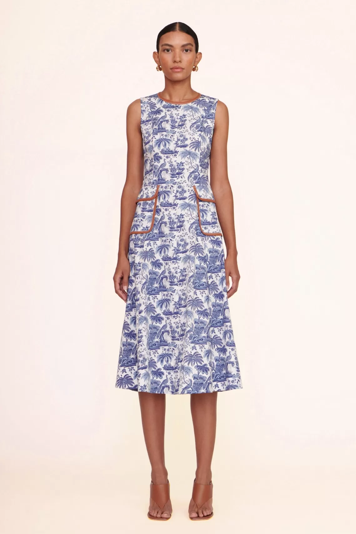 CLOTHING STAUD - BAIT DRESS BLUE TOILE WHISKEY