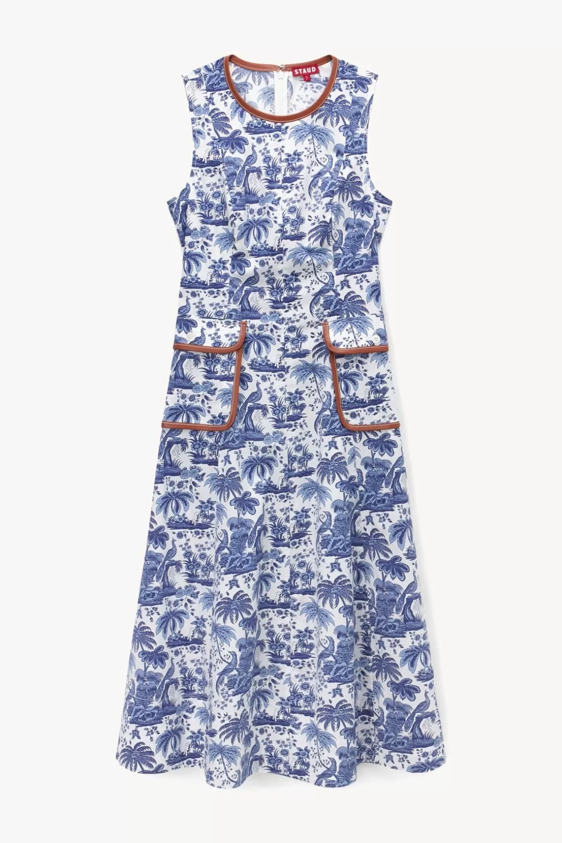 CLOTHING STAUD - BAIT DRESS BLUE TOILE WHISKEY