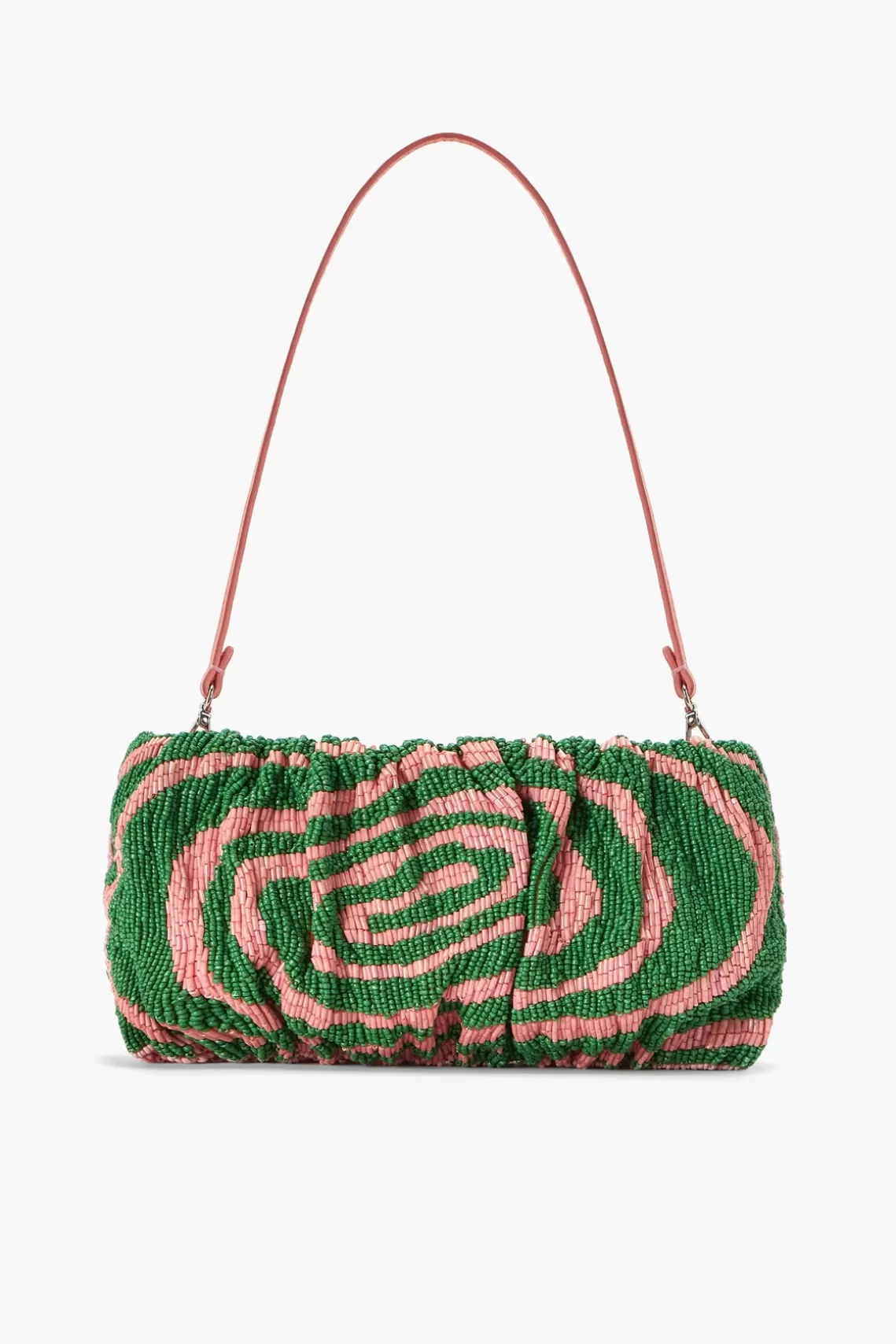 HANDBAGS STAUD - BEADED BEAN BAG EMERALD ACID SWIRL