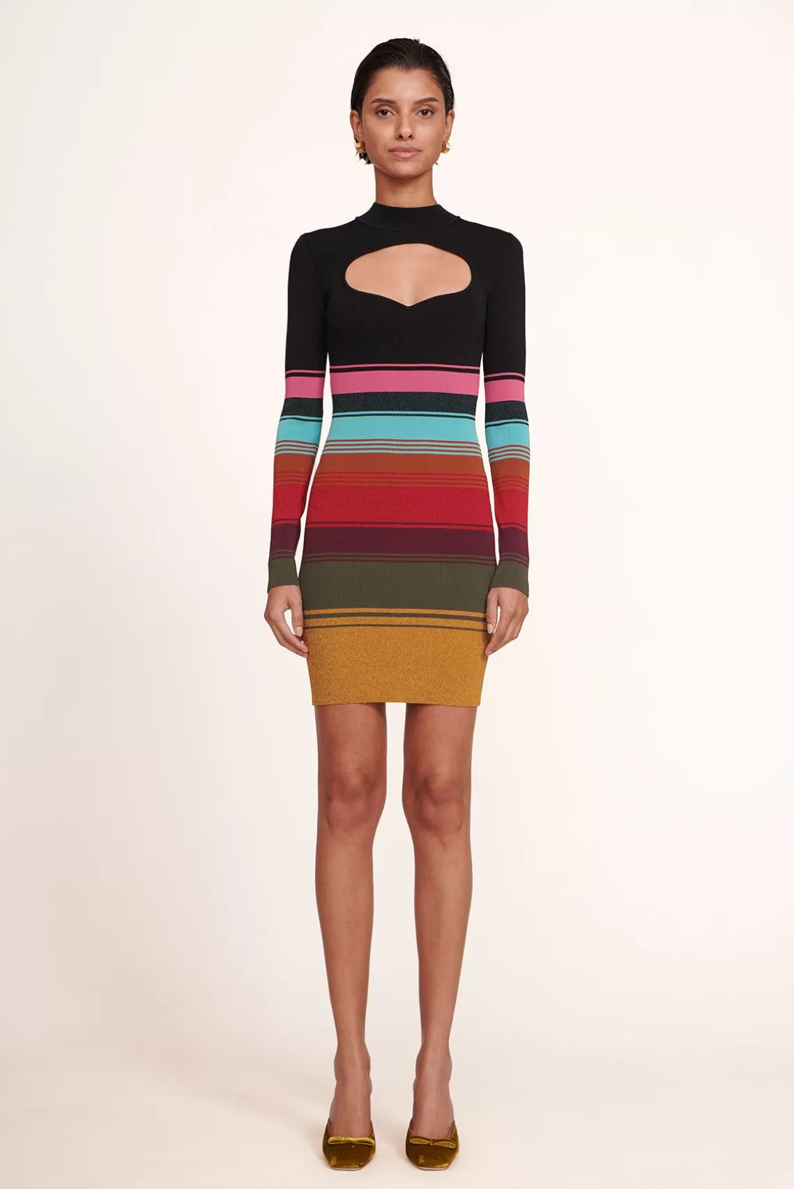 CLOTHING STAUD - CLARA DRESS MOSAIC STRIPE