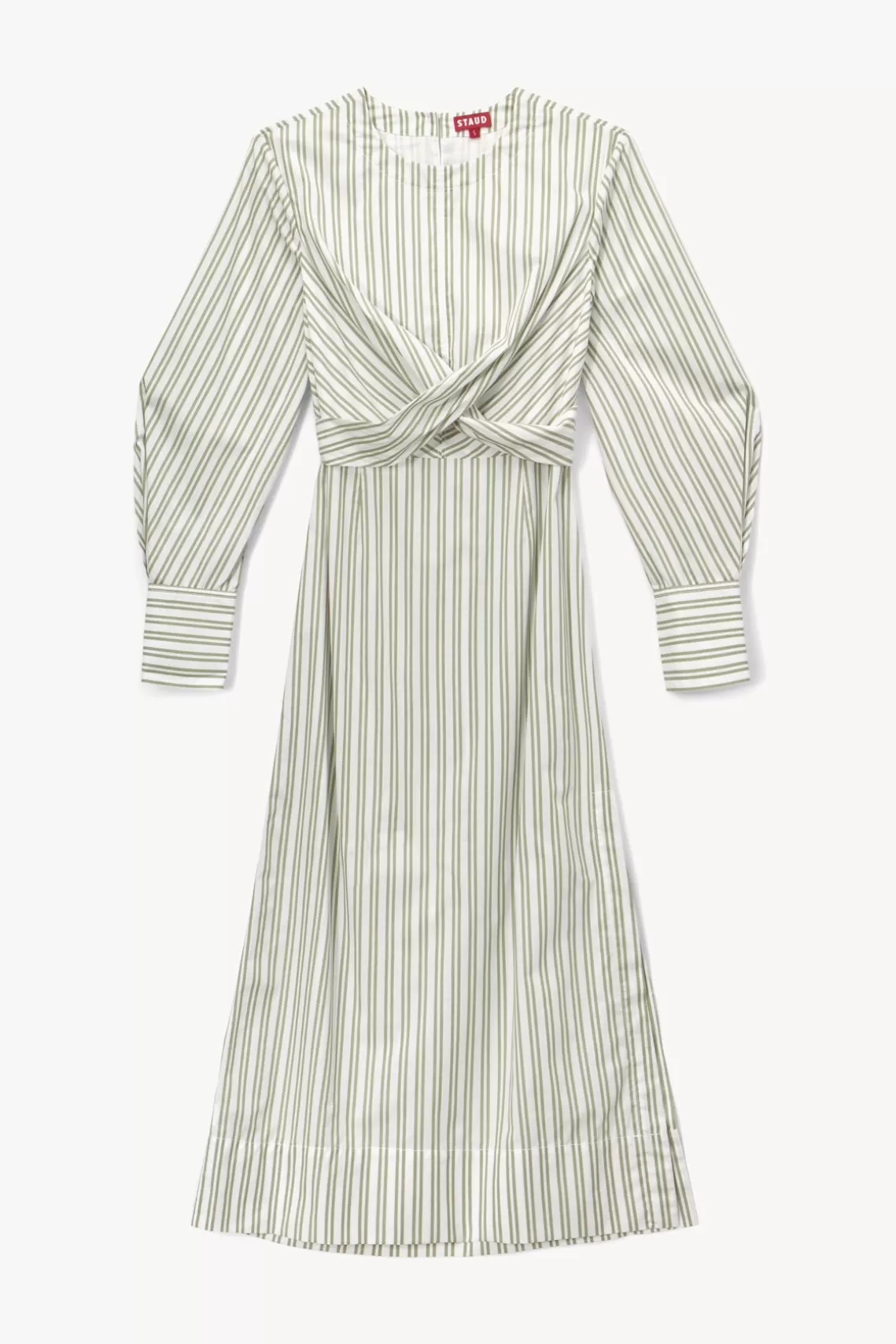 CLOTHING STAUD - CROSSHILL DRESS MOSS STRIPE