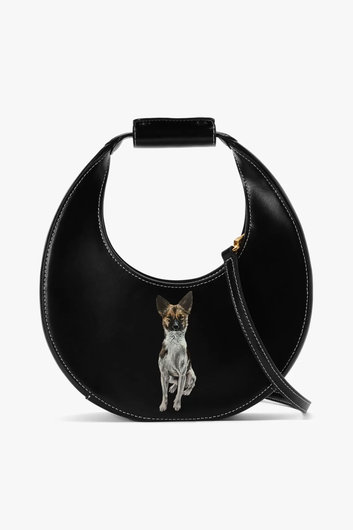 PET STAUD Pet Handbags- CUSTOM MINI MOON BAG BLACK