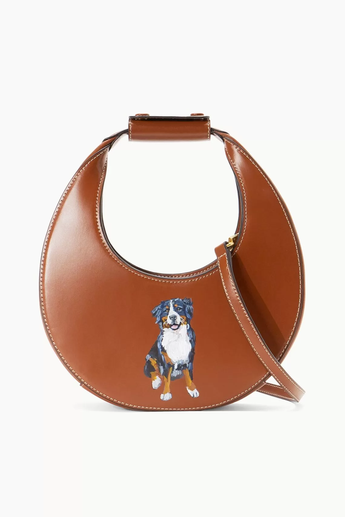 PET STAUD Pet Handbags- CUSTOM MINI MOON BAG TAN