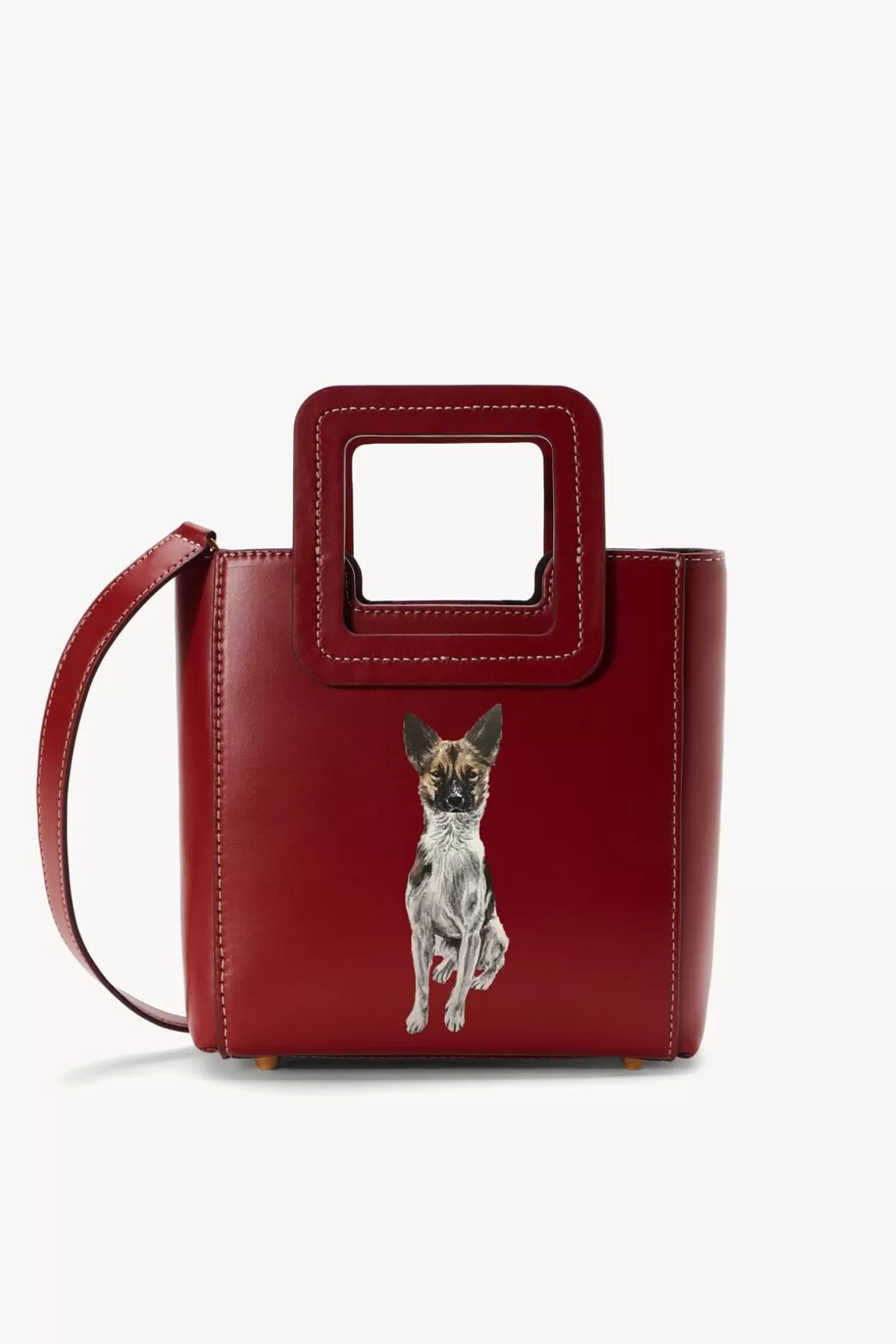 PET STAUD Pet Handbags- CUSTOM MINI SHIRLEY LEATHER BAG COGNAC