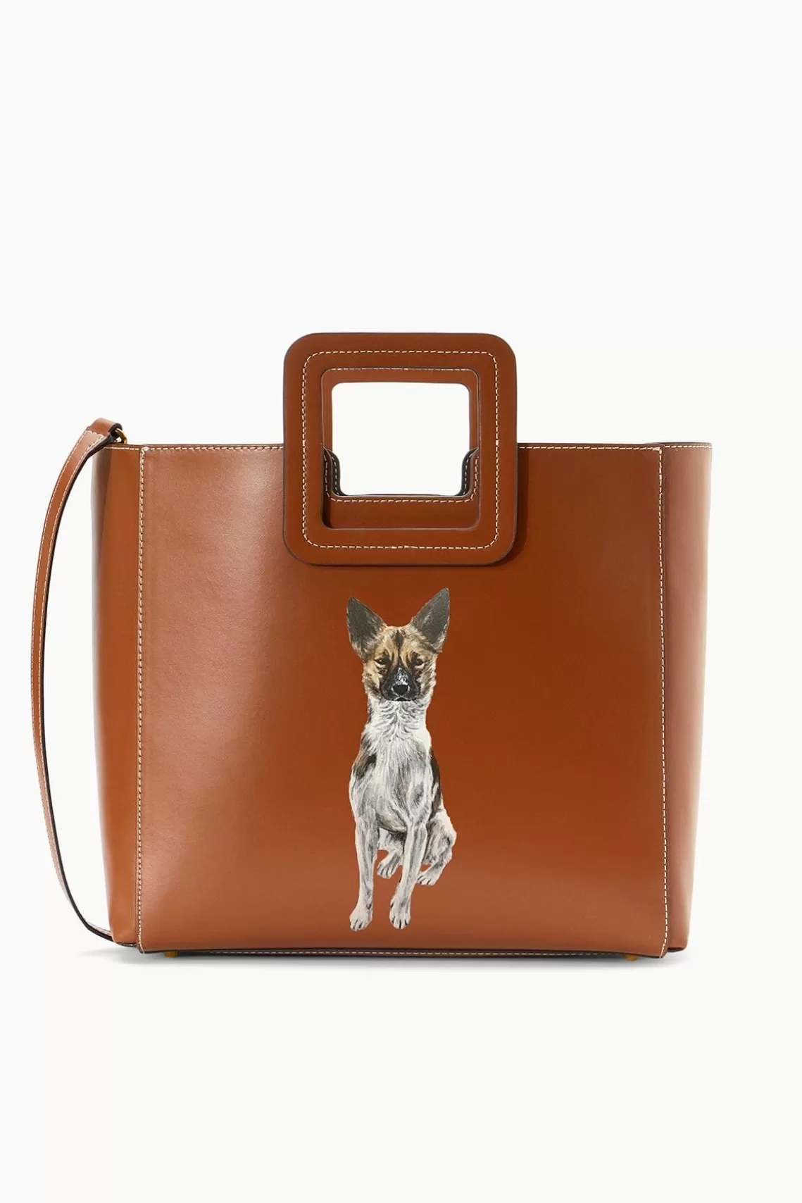 PET STAUD Pet Handbags- CUSTOM SHIRLEY LEATHER BAG SADDLE TAN