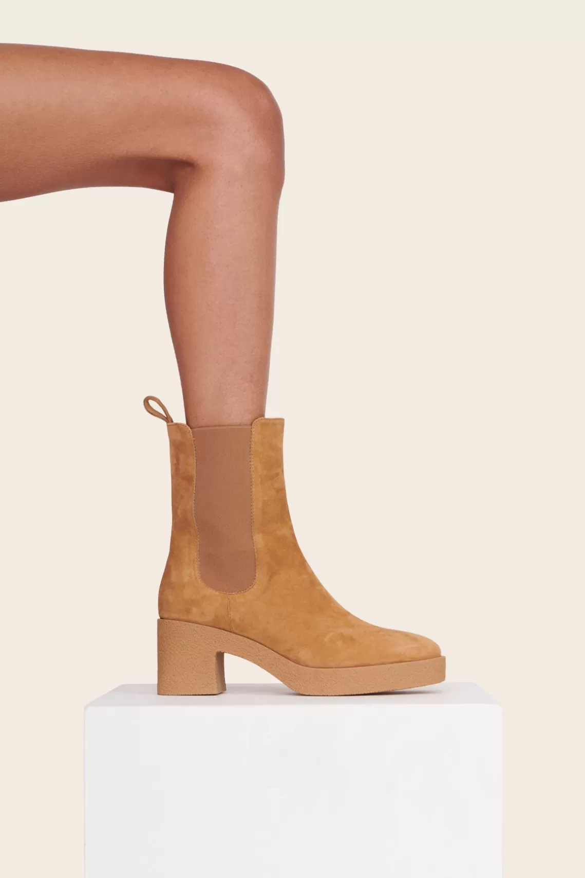 SHOES STAUD - CYBIL BOOT CASHEW SUEDE