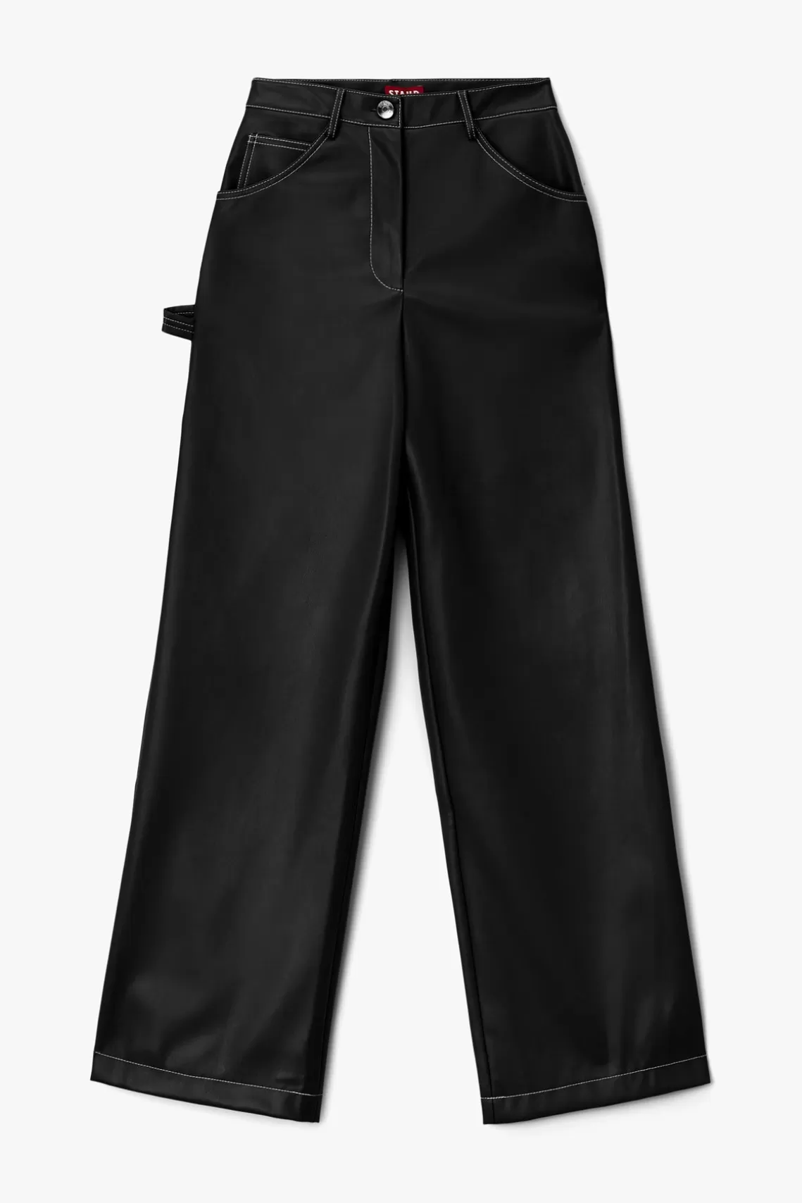 CLOTHING STAUD - DOMINO PANT VEGAN LEATHER BLACK