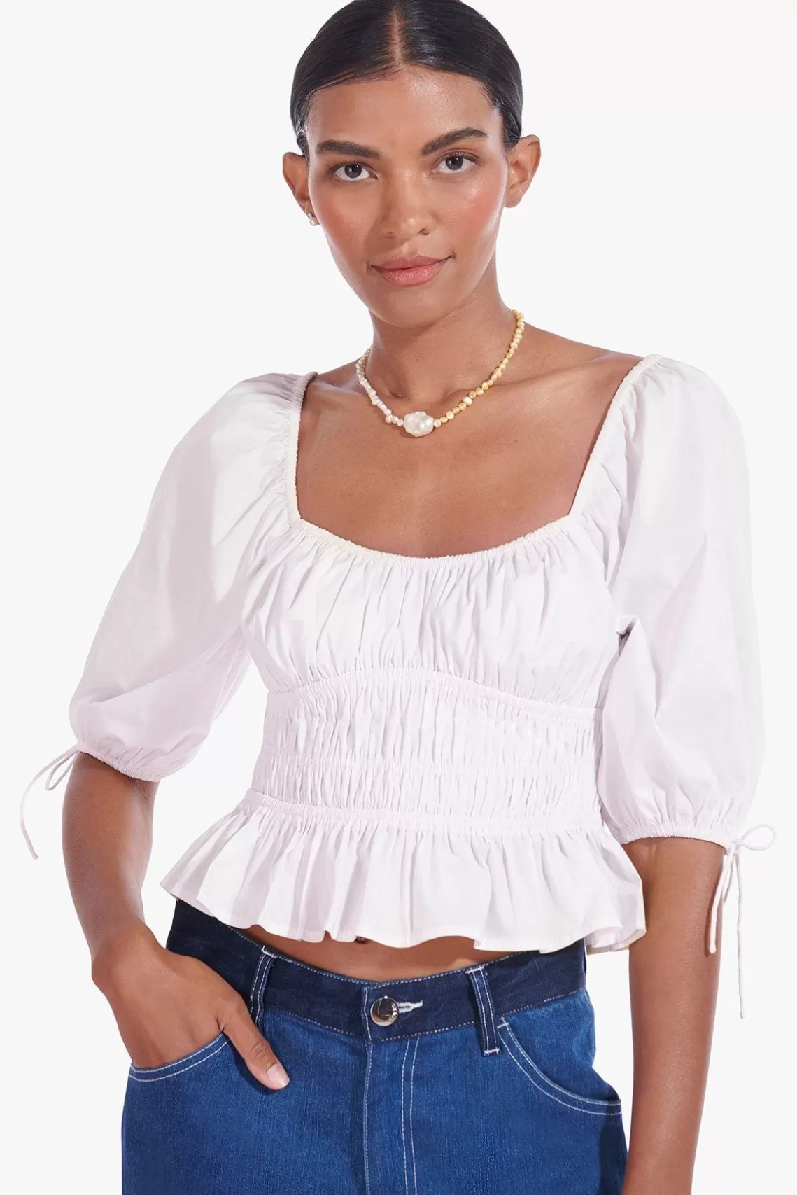 CLOTHING STAUD - FAYE TOP WHITE