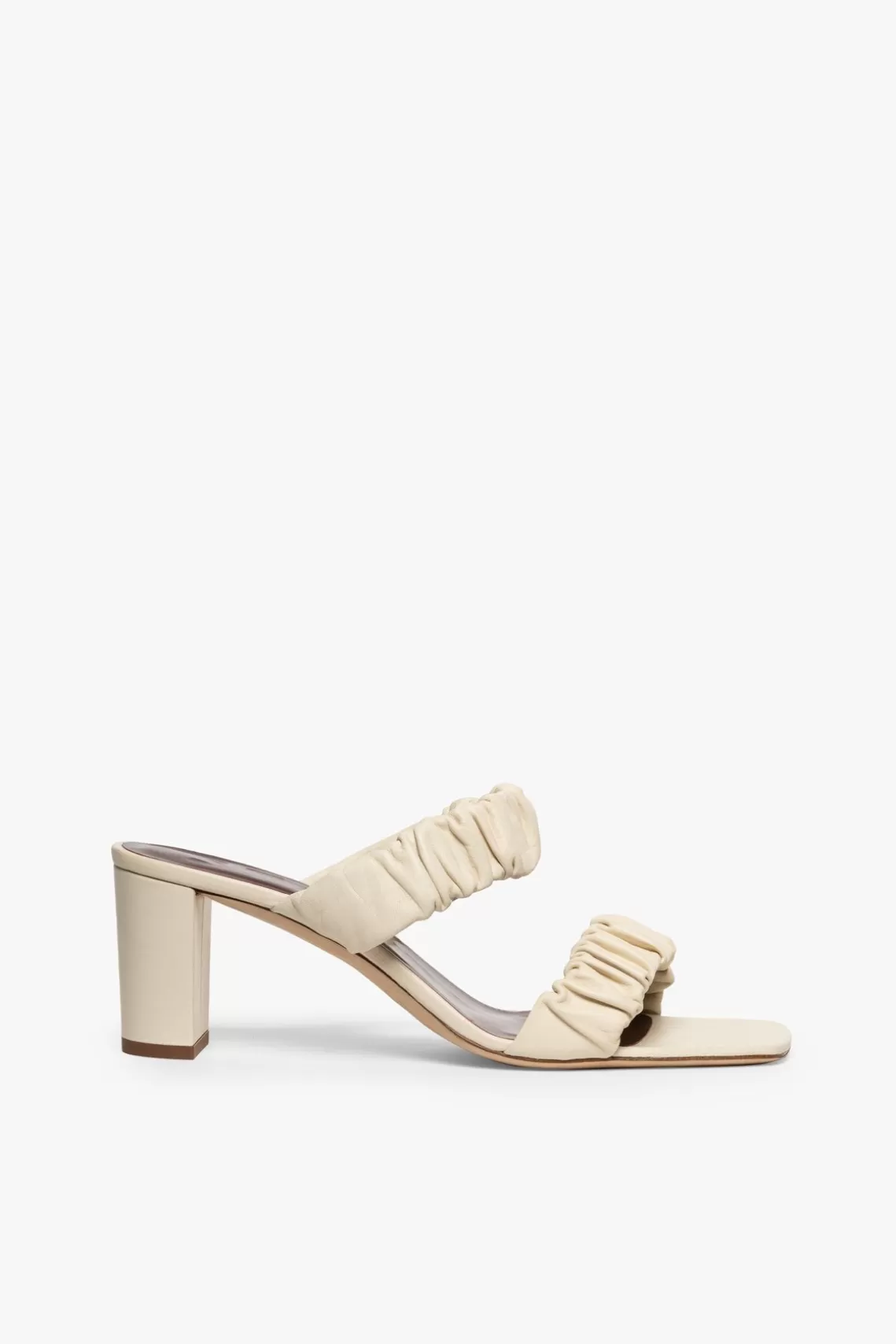 SHOES STAUD - FRANKIE RUCHED SANDAL CREAM