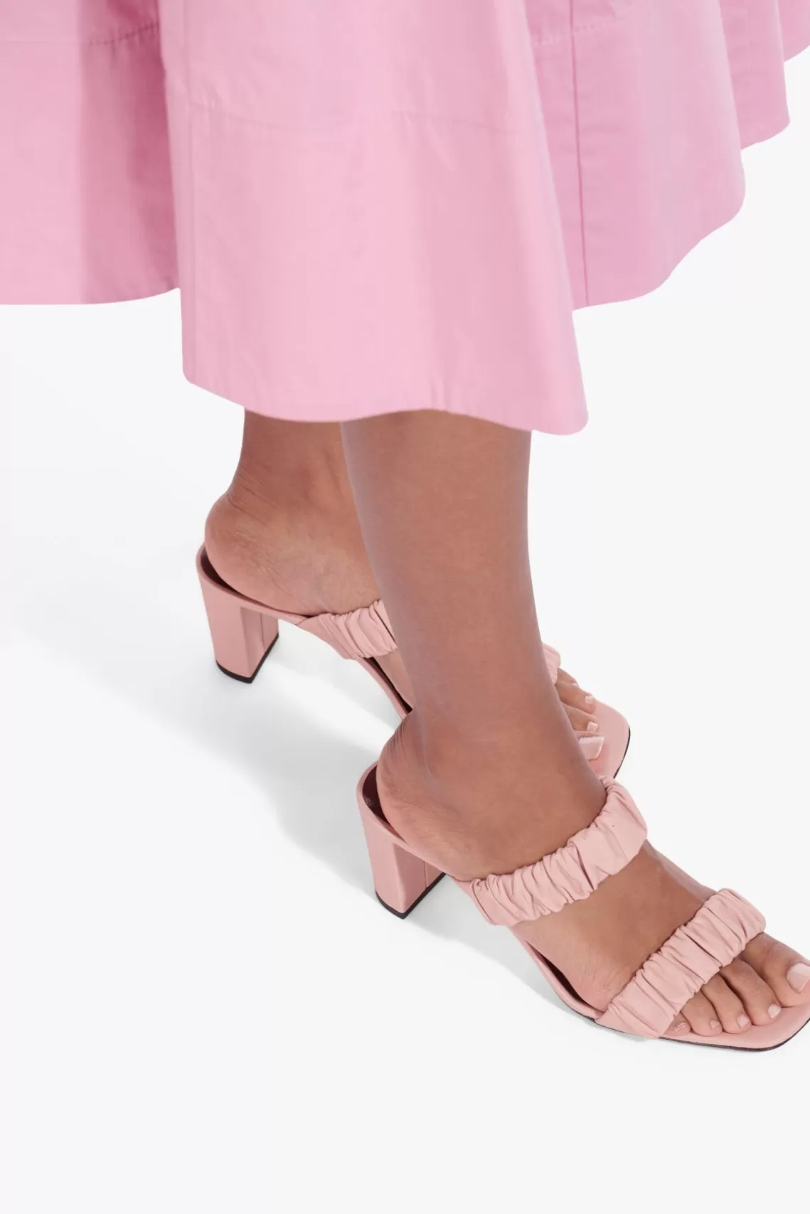 SHOES STAUD - FRANKIE RUCHED SANDAL DARK BLUSH