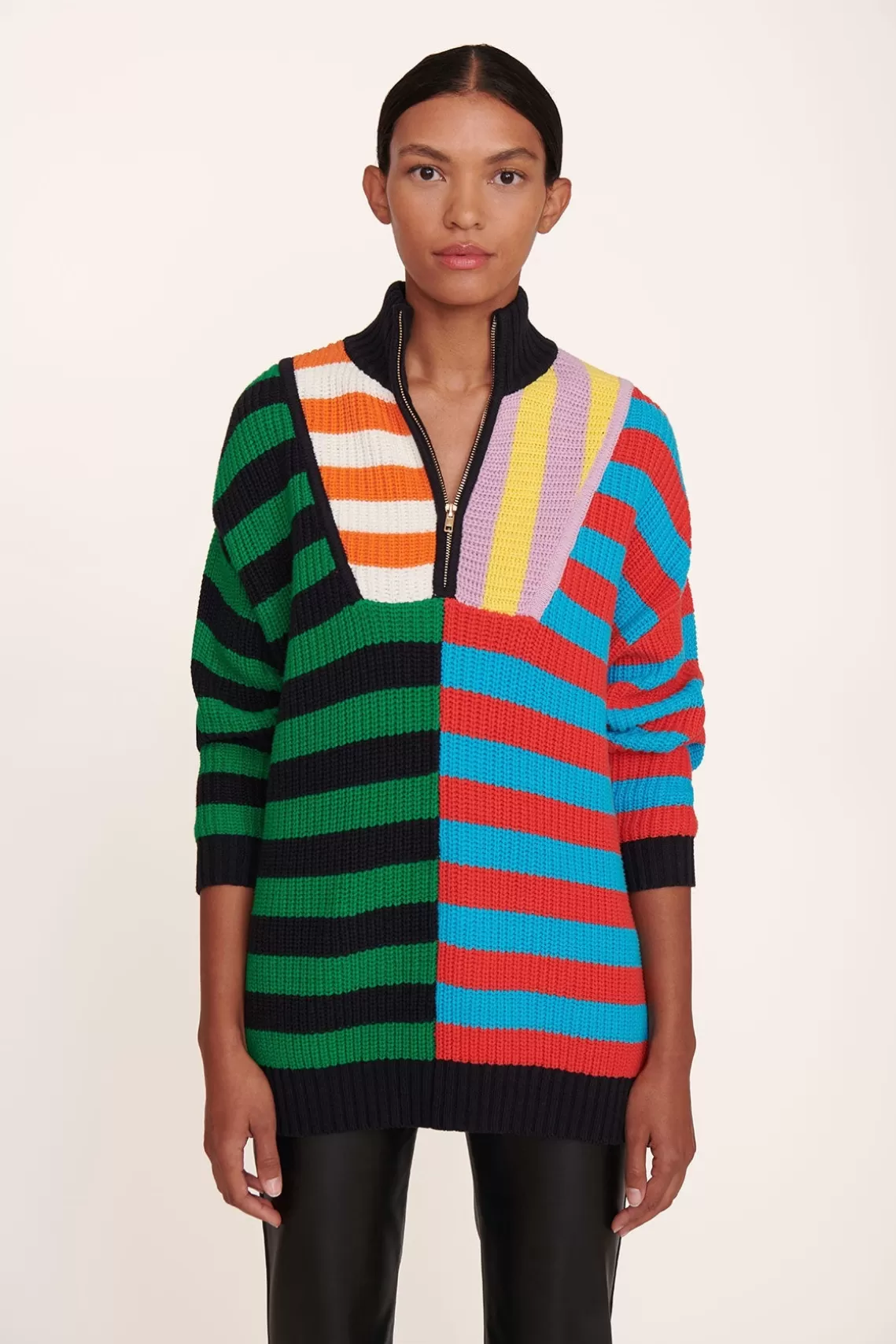 CLOTHING STAUD - HAMPTON SWEATER CABANA STRIPE MULTI