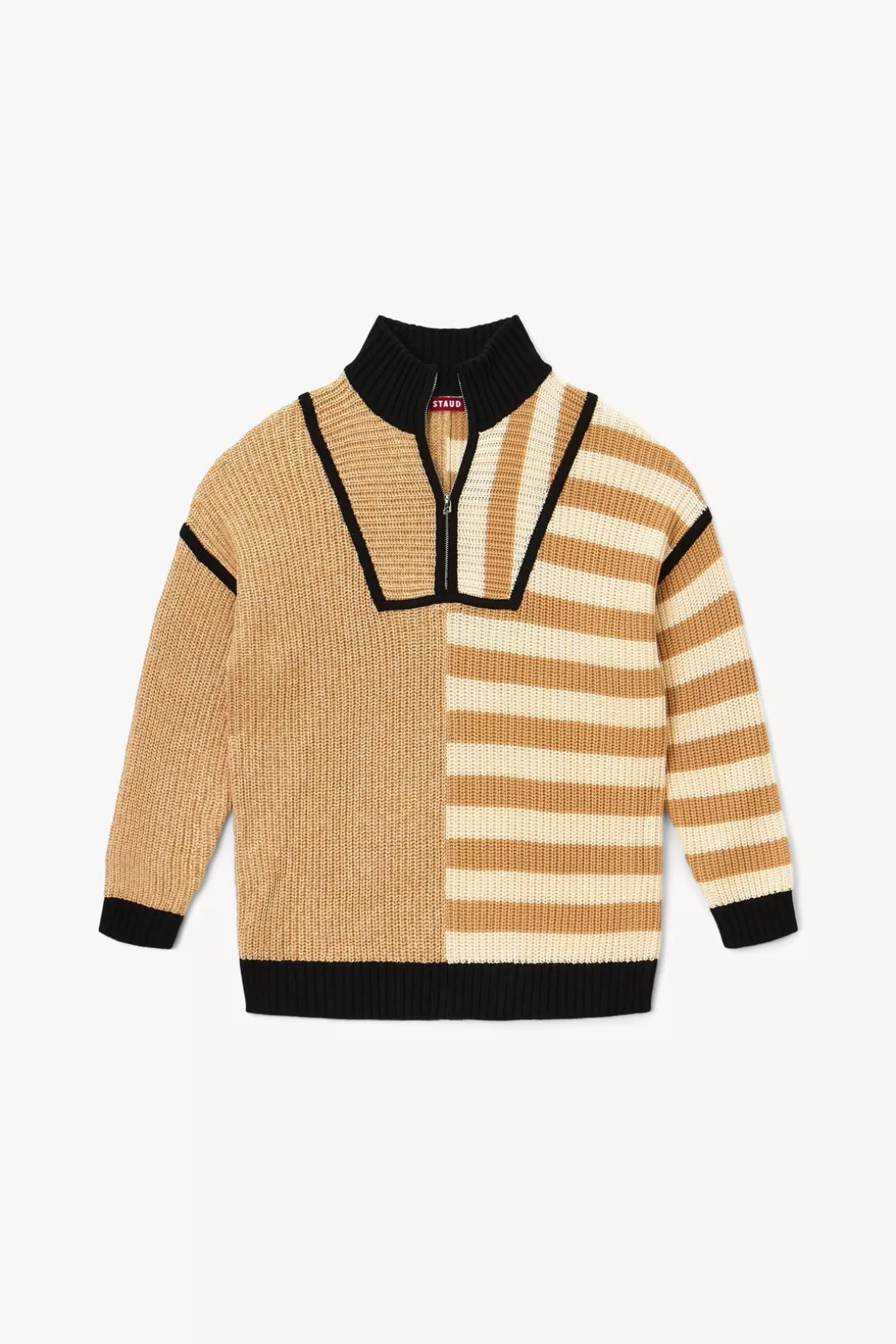 CLOTHING STAUD - HAMPTON SWEATER SAHARA STRIPE