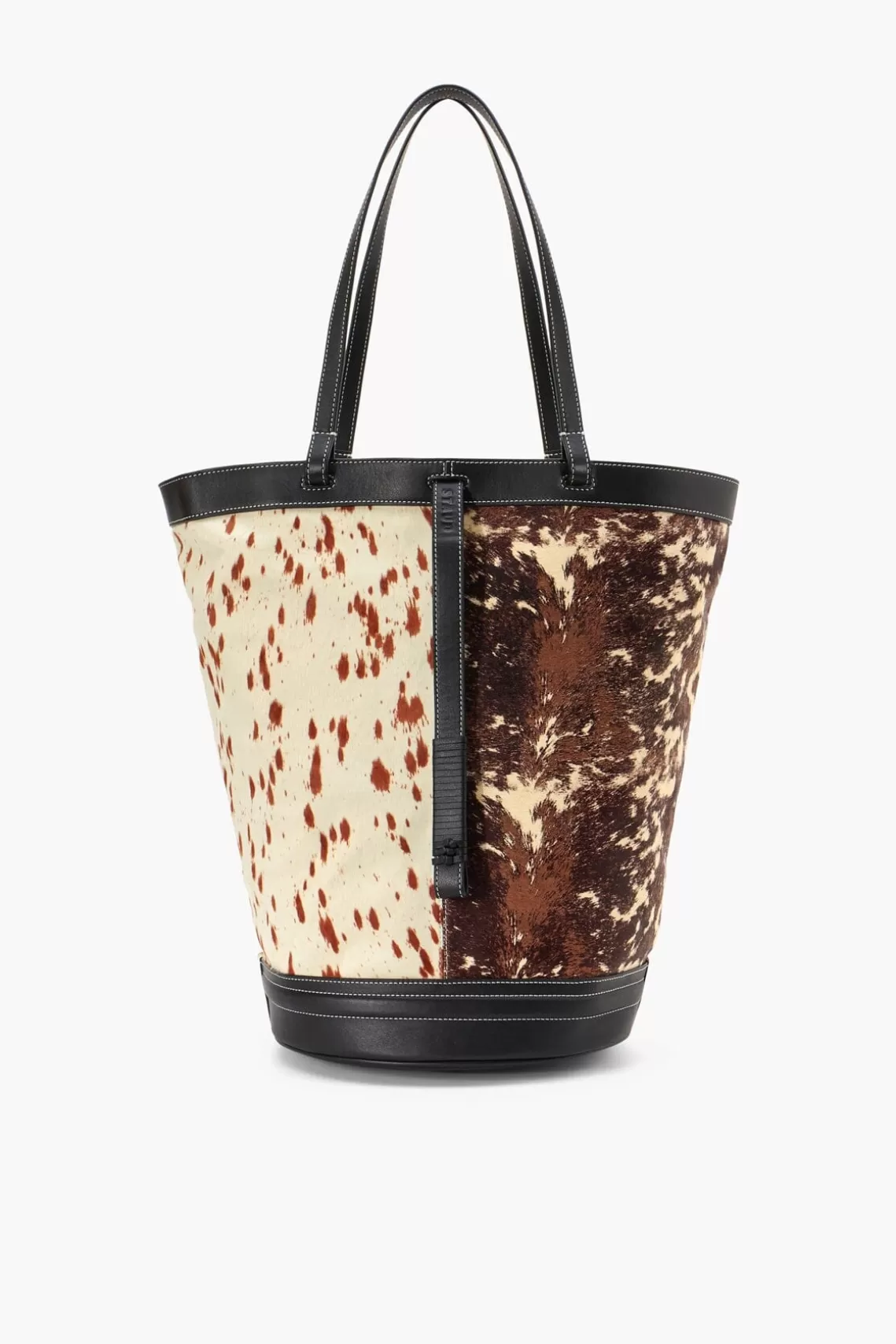 HANDBAGS STAUD - HENRI BUCKET TOTE MIXED HAIRCALF