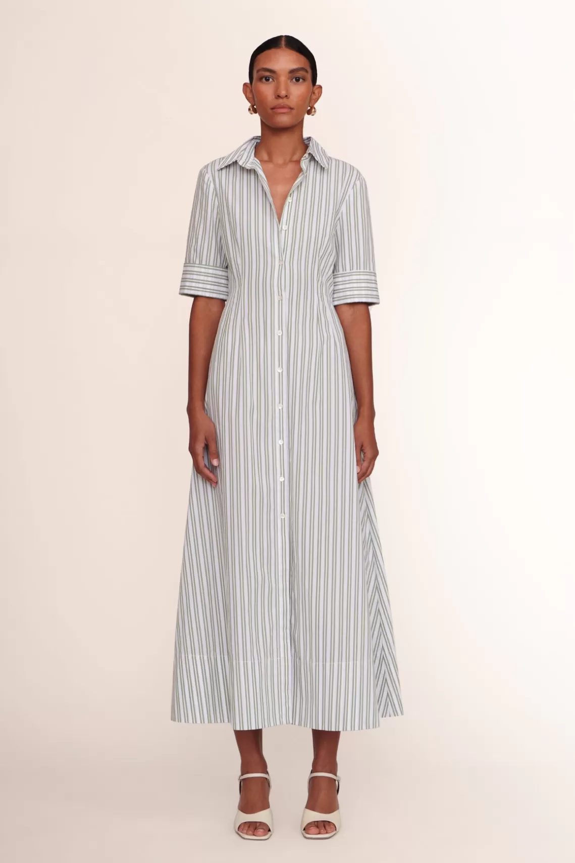 CLOTHING STAUD - JOAN MAXI DRESS MOSS STRIPE