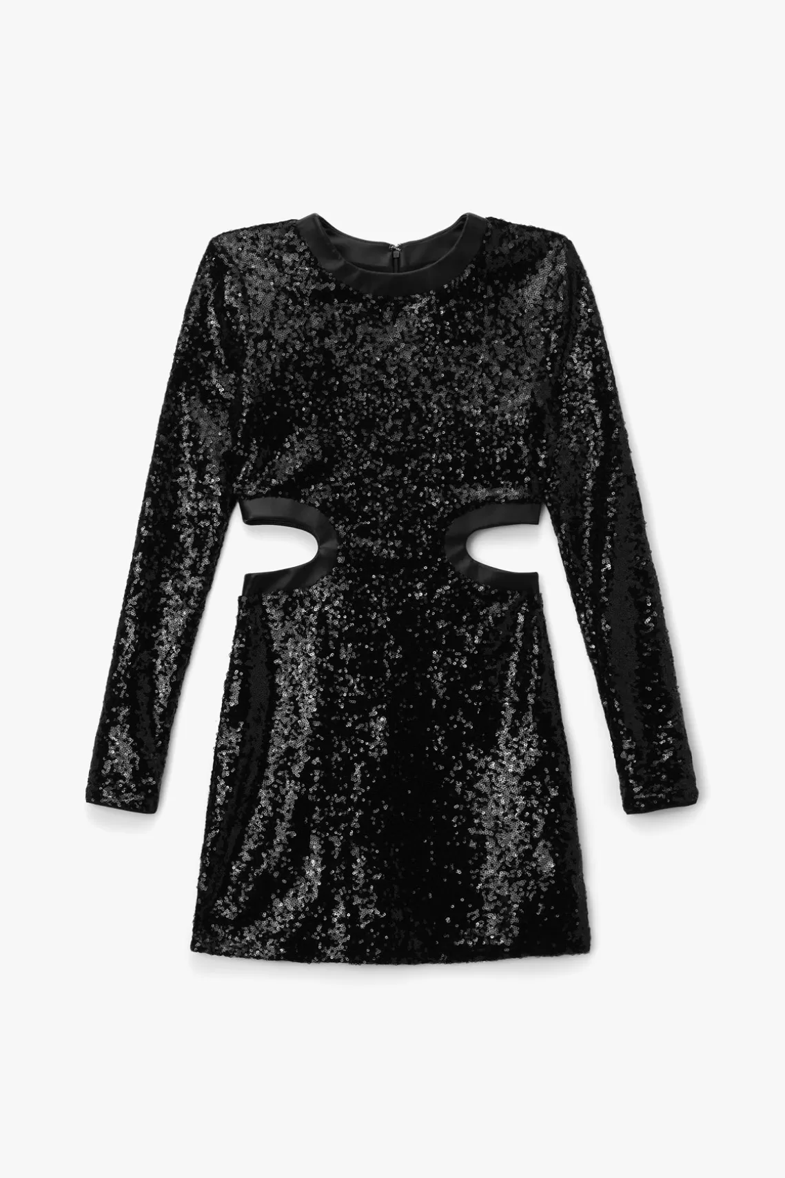 HANDBAGS STAUD - LONG SLEEVE MINI DOLCE DRESS BLACK