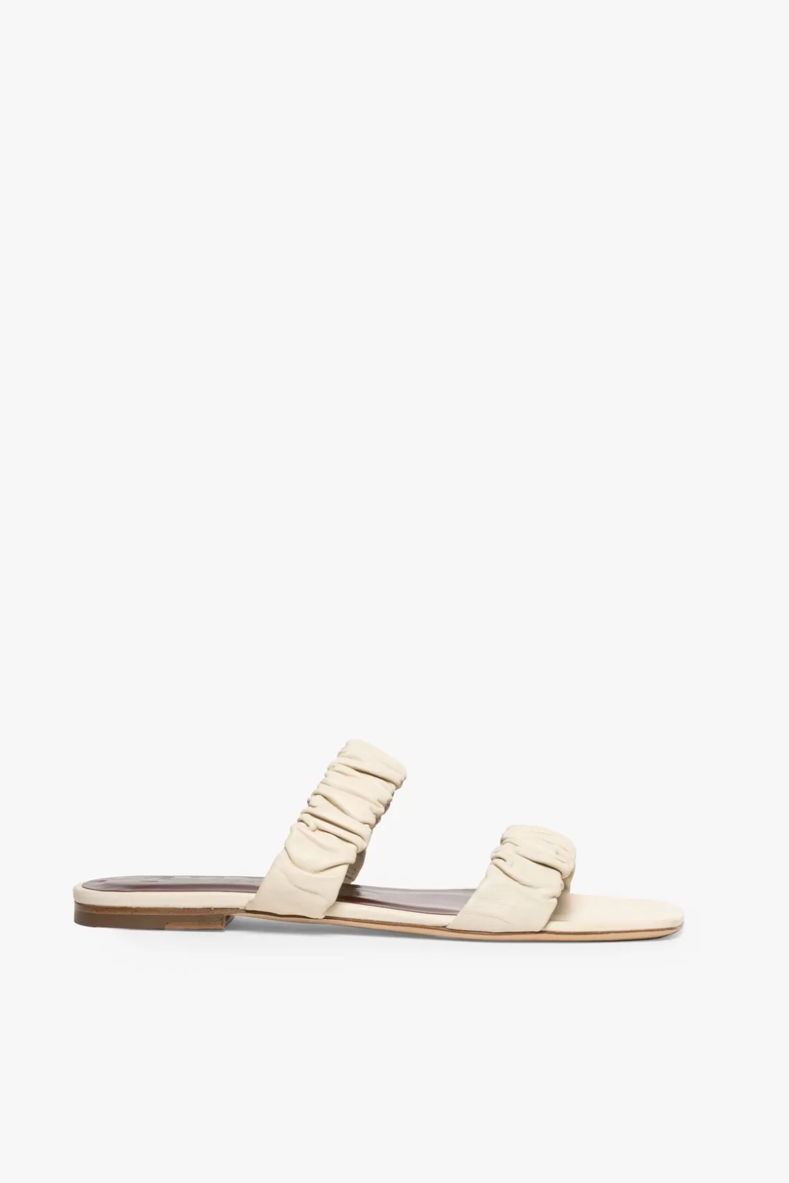 SHOES STAUD - MAYA RUCHED SANDAL CREAM