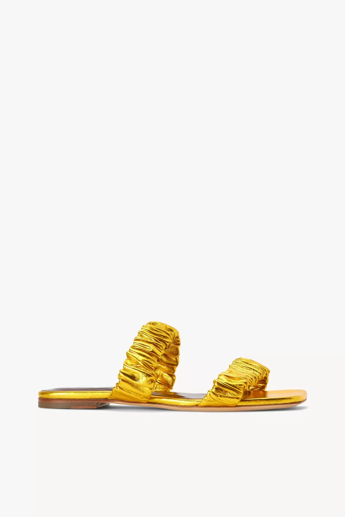 SHOES STAUD - MAYA RUCHED SANDAL GOLD