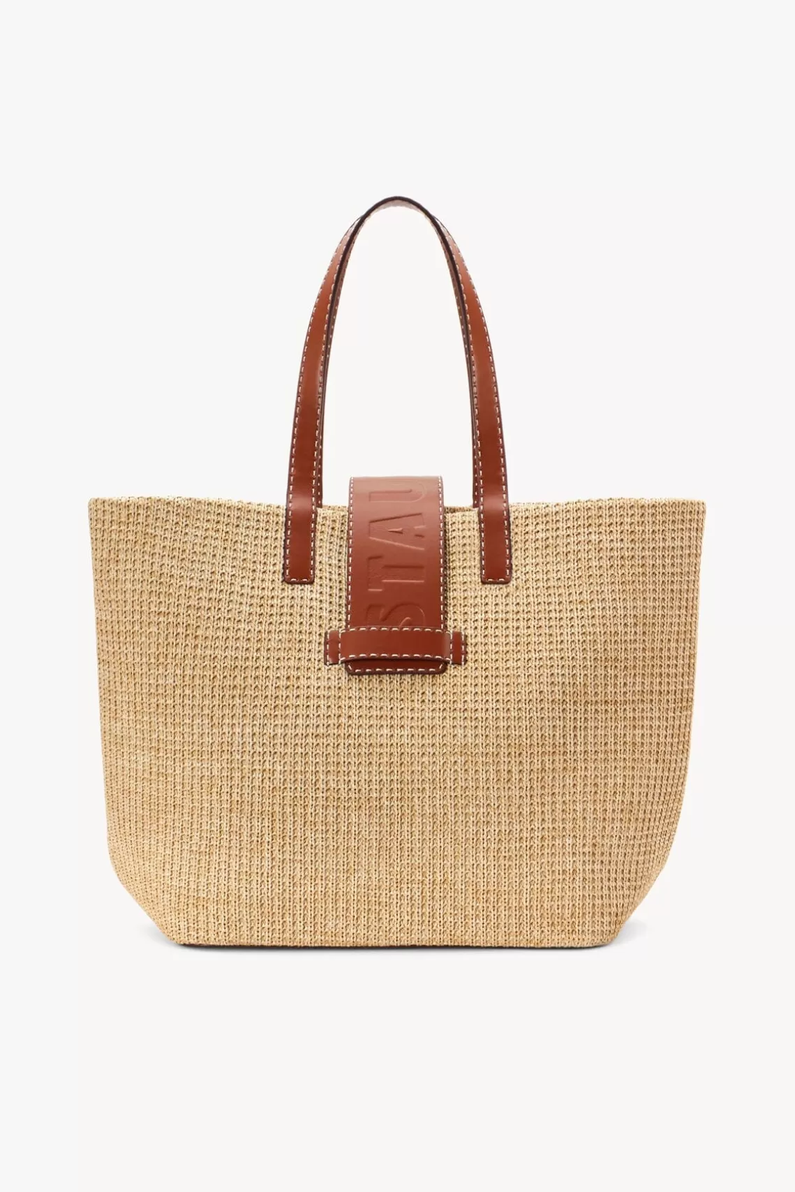 HANDBAGS STAUD - MERCATO RAFFIA TOTE NATURAL TAN