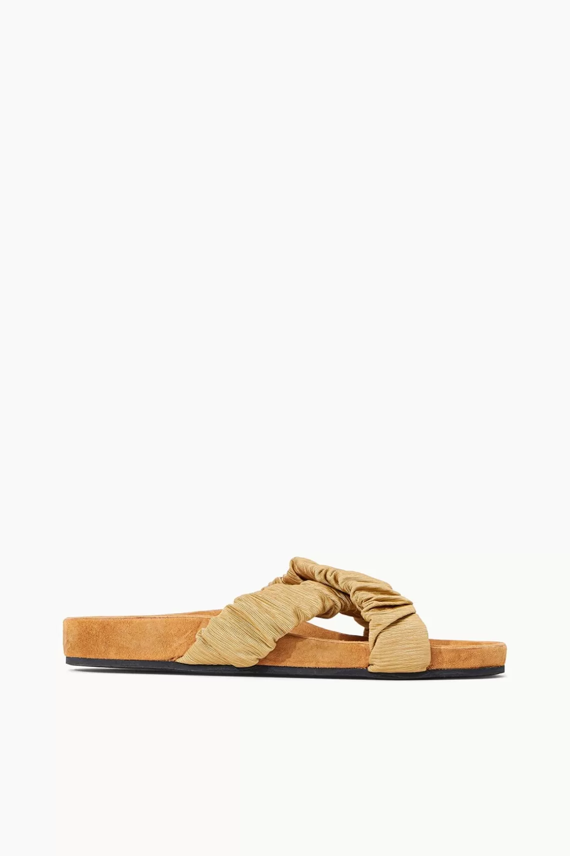 SHOES STAUD - MICHEL SLIDE FENNEL GROSGRAIN CASHEW SUEDE FENNEL CASHEW