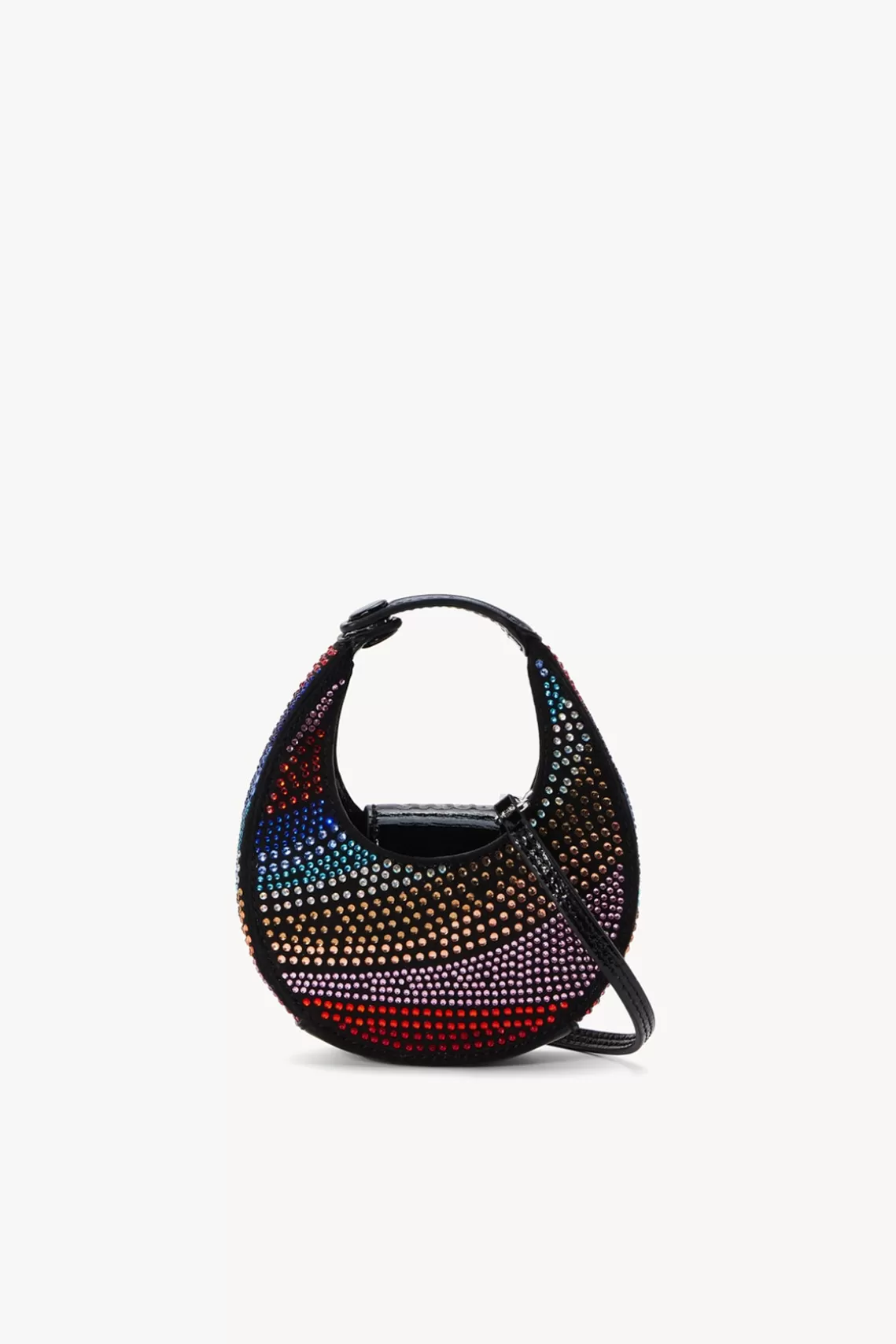 HANDBAGS STAUD - MICRO MOON CRYSTAL BAG RAINBOW BLACK