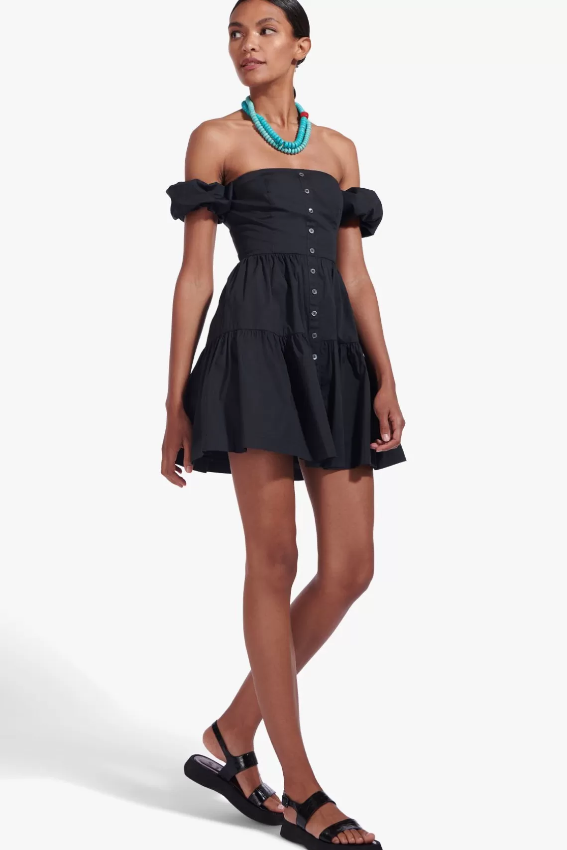 CLOTHING STAUD - MINI ELIO DRESS BLACK