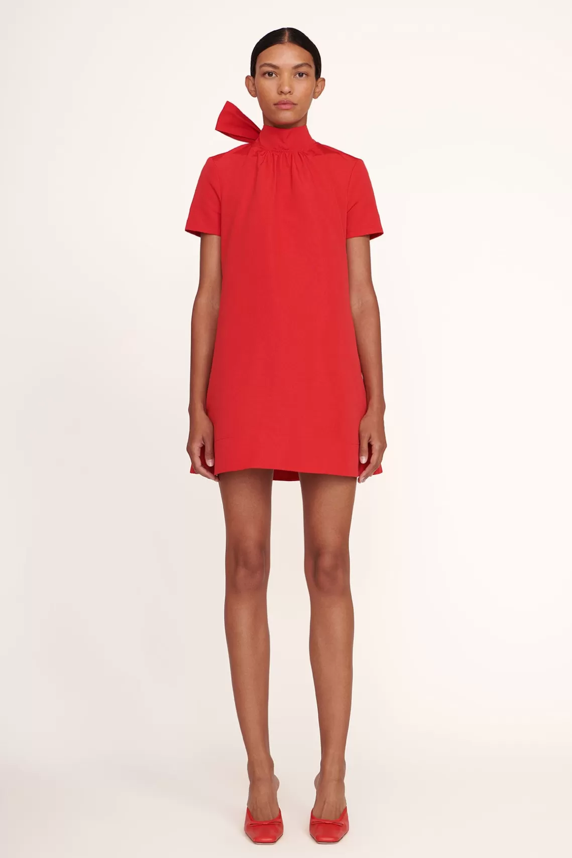 CLOTHING STAUD - MINI ILANA DRESS POINSETTIA