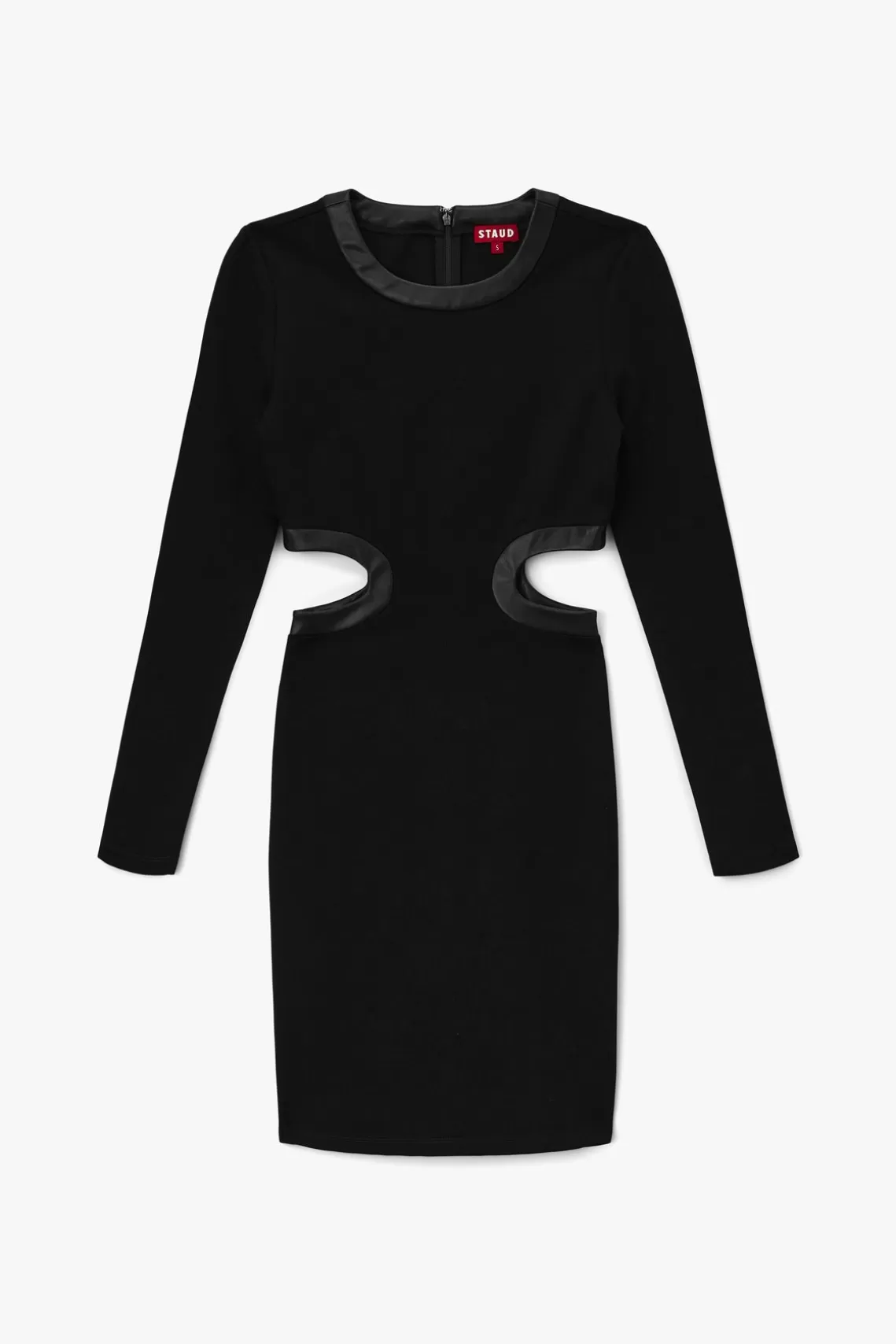 CLOTHING STAUD - MINI LONG SLEEVE DOLCE DRESS BLACK BLACK BLACK