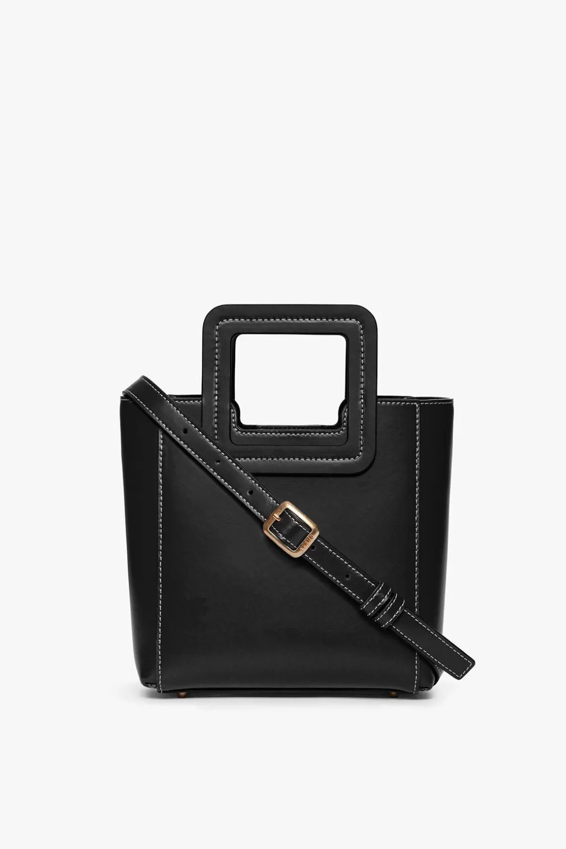 HANDBAGS STAUD - MINI SHIRLEY LEATHER BAG BLACK