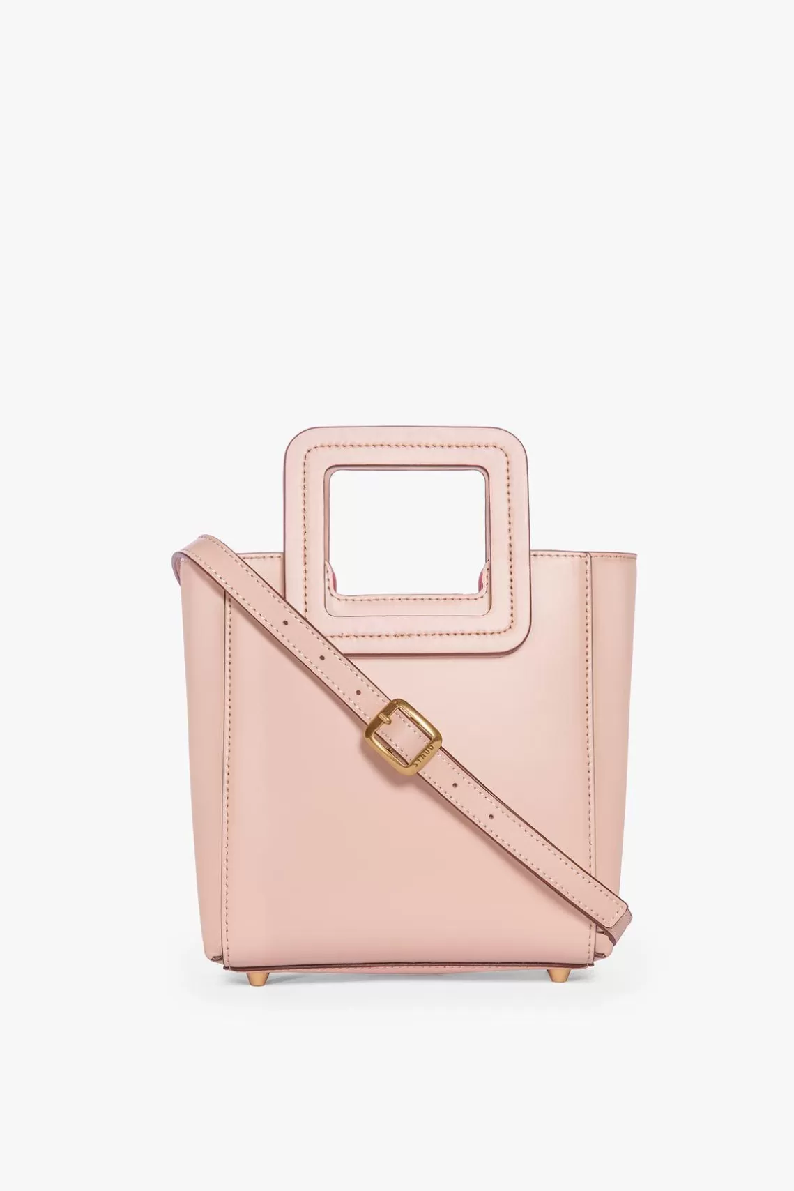 HANDBAGS STAUD - MINI SHIRLEY LEATHER BAG BLUSH