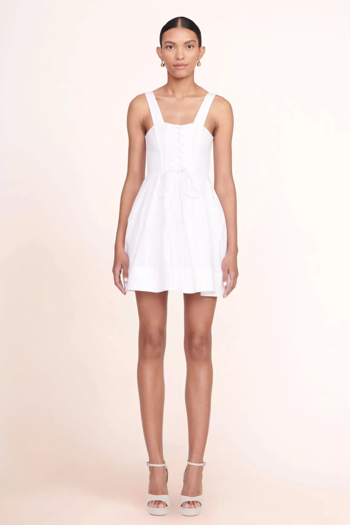 CLOTHING STAUD - MINI SUTTON DRESS WHITE