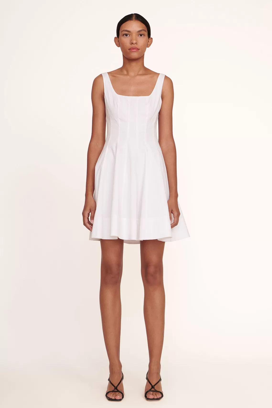 CLOTHING STAUD - MINI WELLS DRESS WHITE