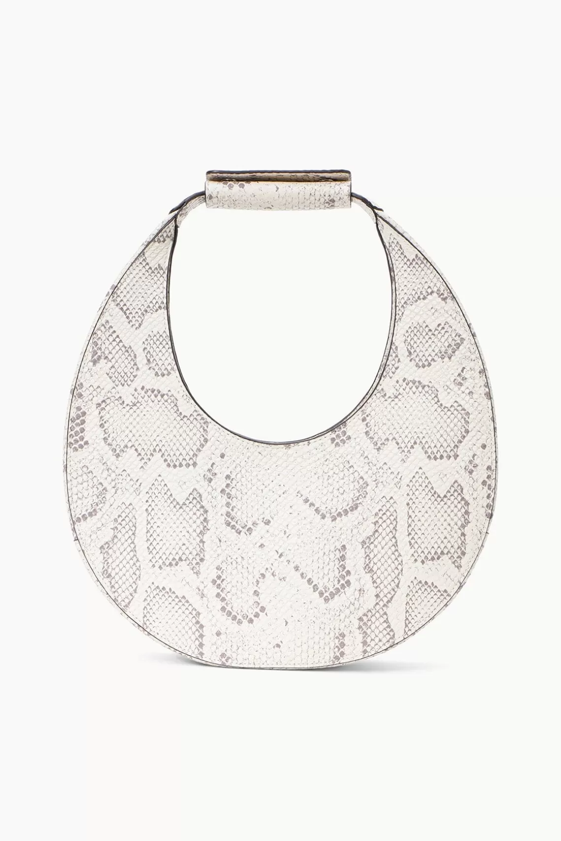 HANDBAGS STAUD - MOON BAG SNAKE EMBOSSED BLEACHED