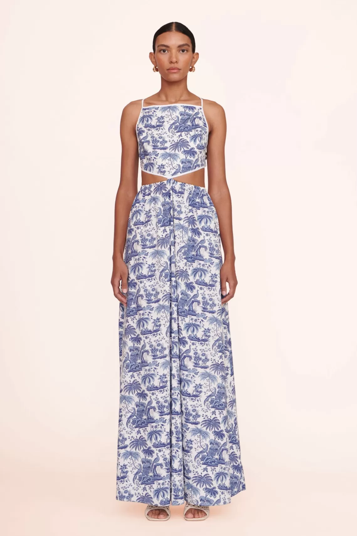 CLOTHING STAUD - MYLA DRESS BLUE TOILE