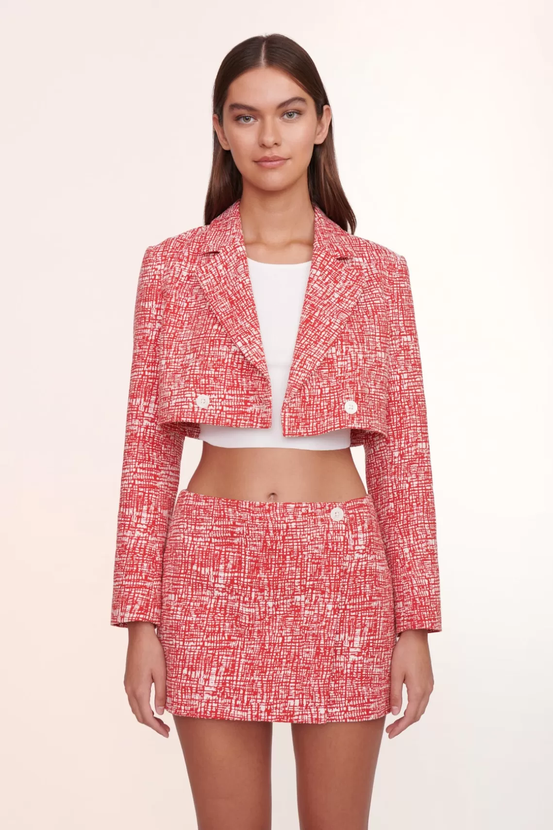 CLOTHING STAUD - NAVIGATION BLAZER PAPAYA CROSSHATCH