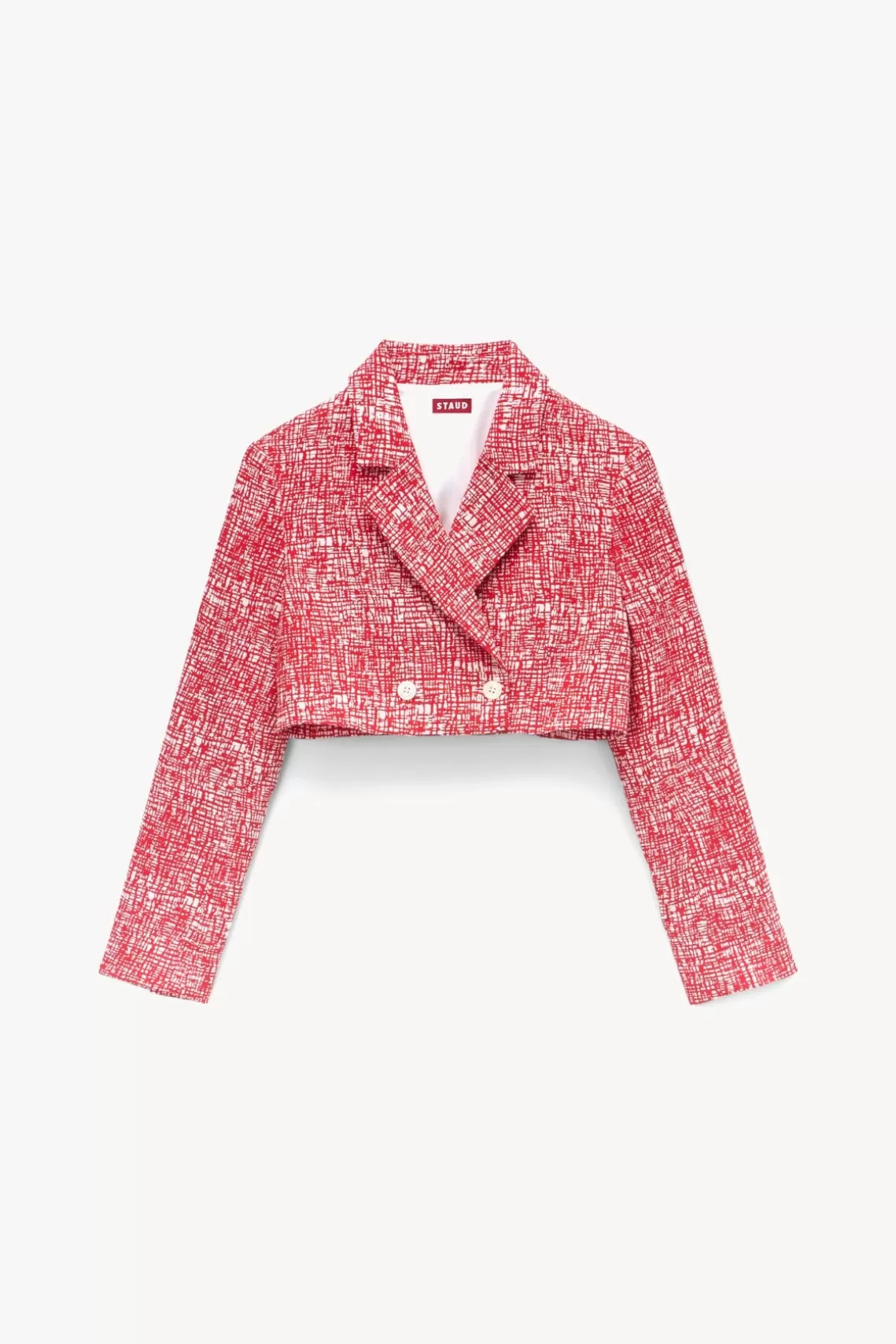 CLOTHING STAUD - NAVIGATION BLAZER PAPAYA CROSSHATCH