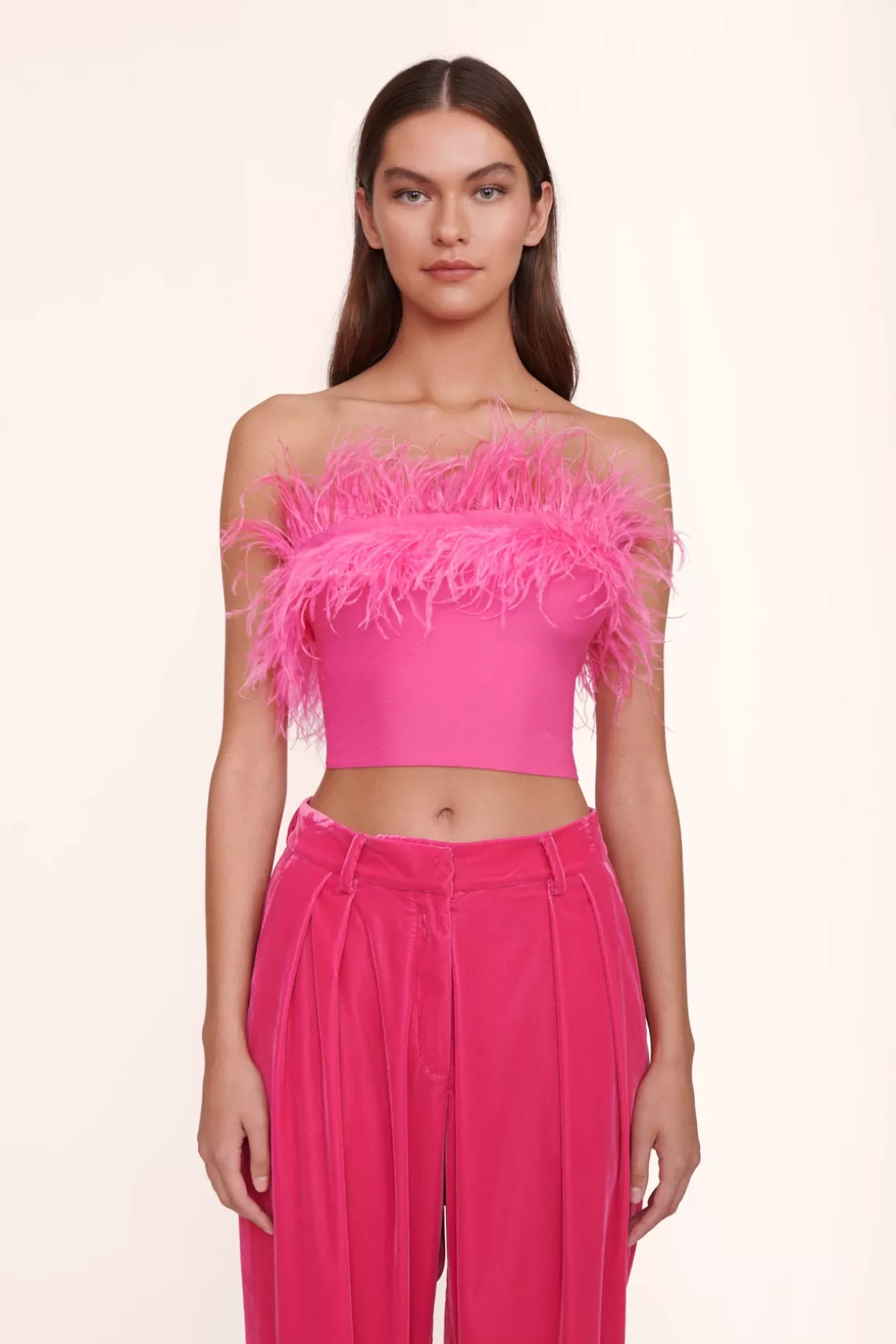 CLOTHING STAUD - NELLIE TOP SHOCKING PINK