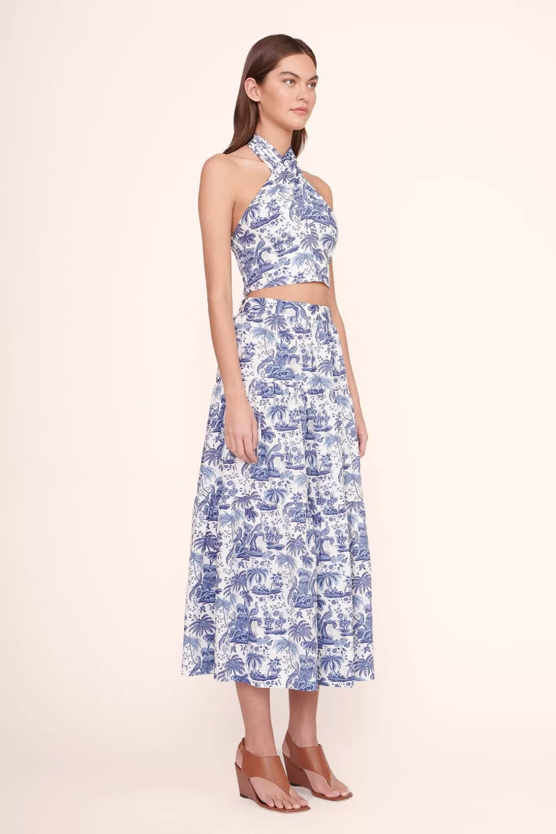 CLOTHING STAUD - SEA SKIRT BLUE TOILE